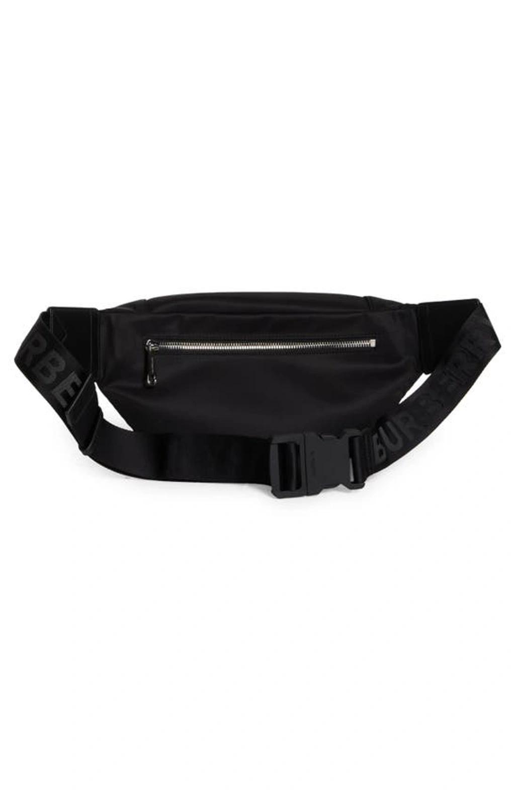 BURBERRY Sonny Belt Bag In Nylon With Logo Print In Black Product Image