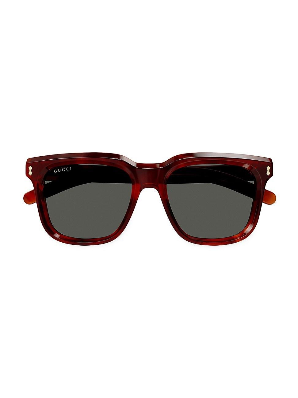 Mens Transparent Acetate Rectangle Sunglasses Product Image