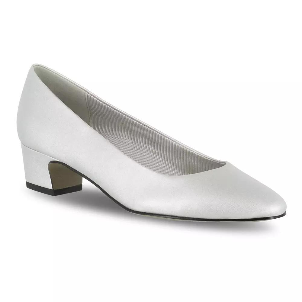 Easy Street Prim Women's Satin Heels, Size: 6 Ww, Silver Satin Product Image