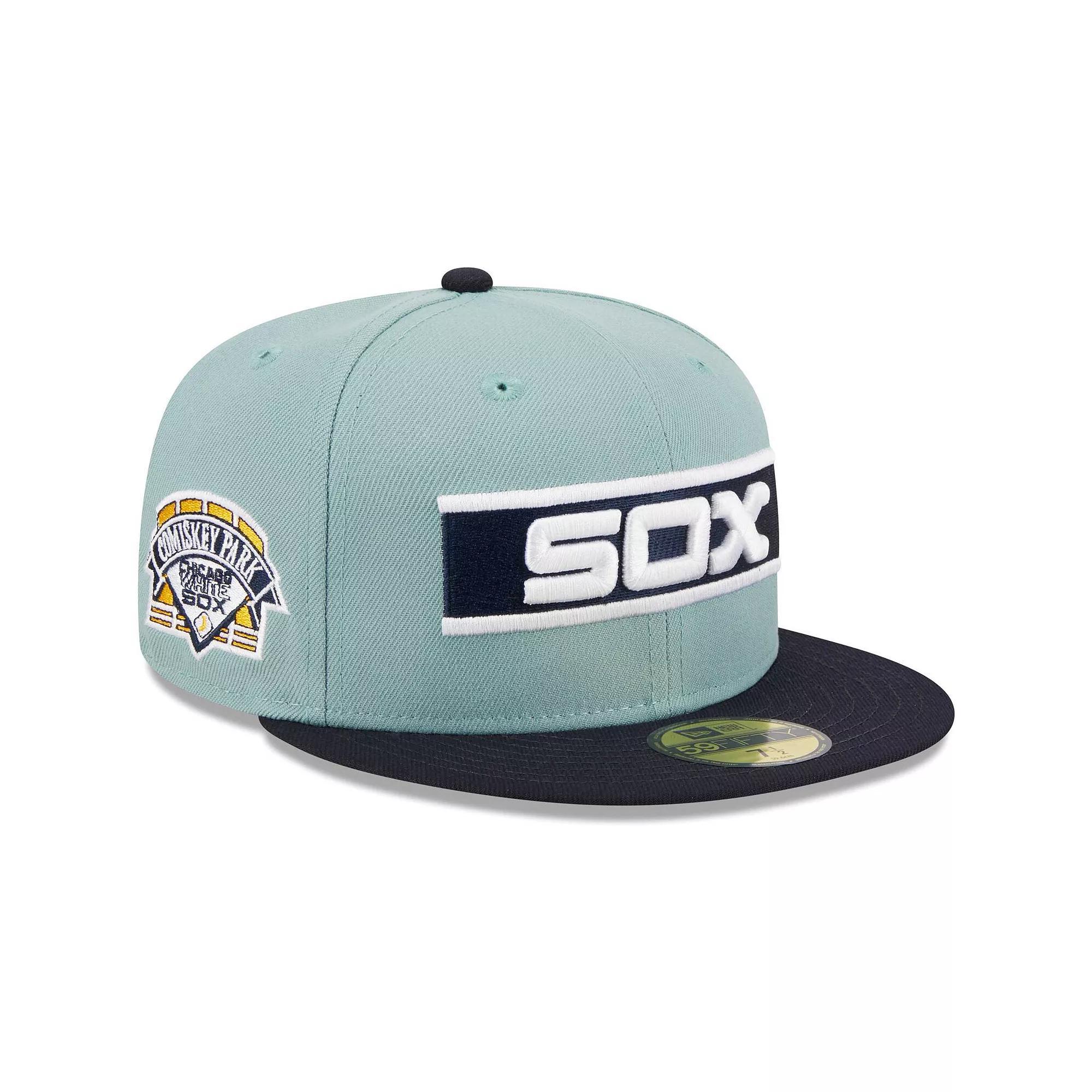 Men's New Era Light Blue/Navy Chicago White Sox Beach Kiss 59FIFTY Fitted Hat, Size: 7 1/2 Product Image