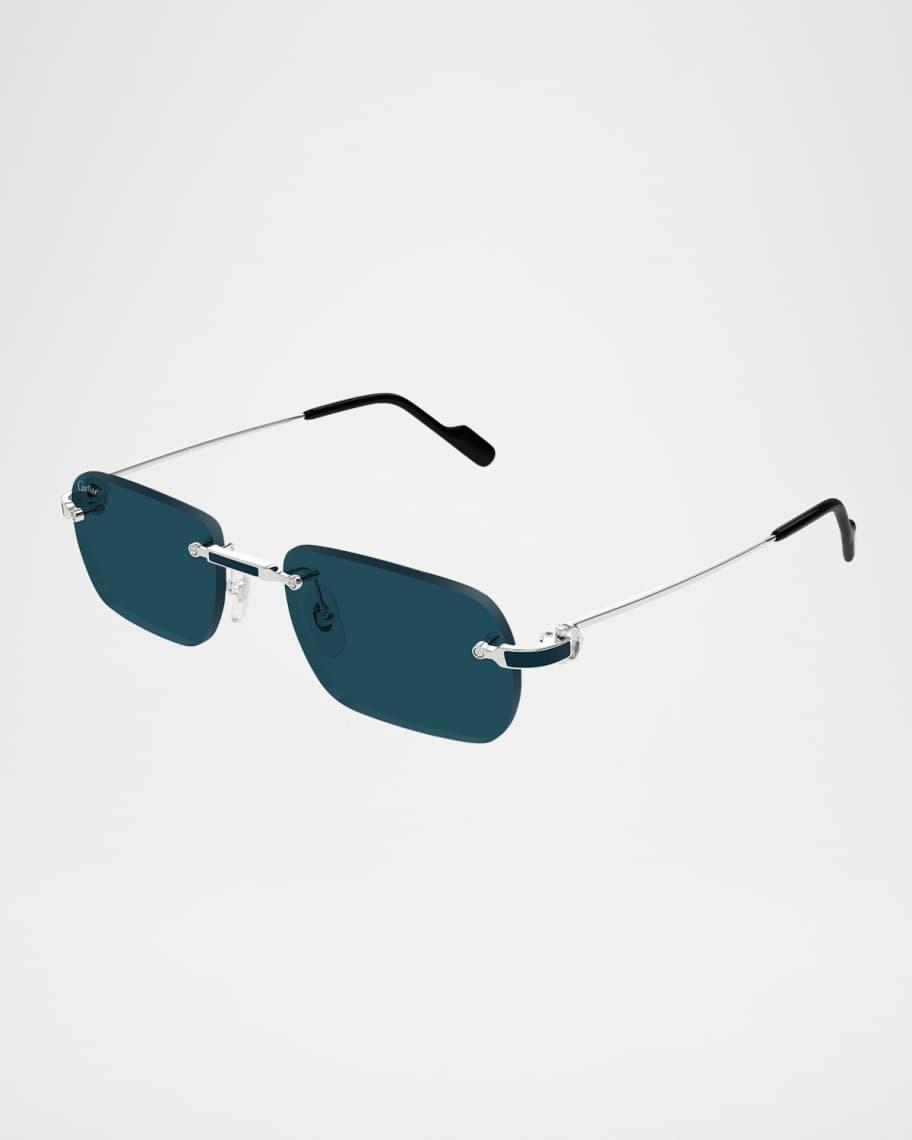 Mens Nylon and Metal Oval Sunglasses Product Image
