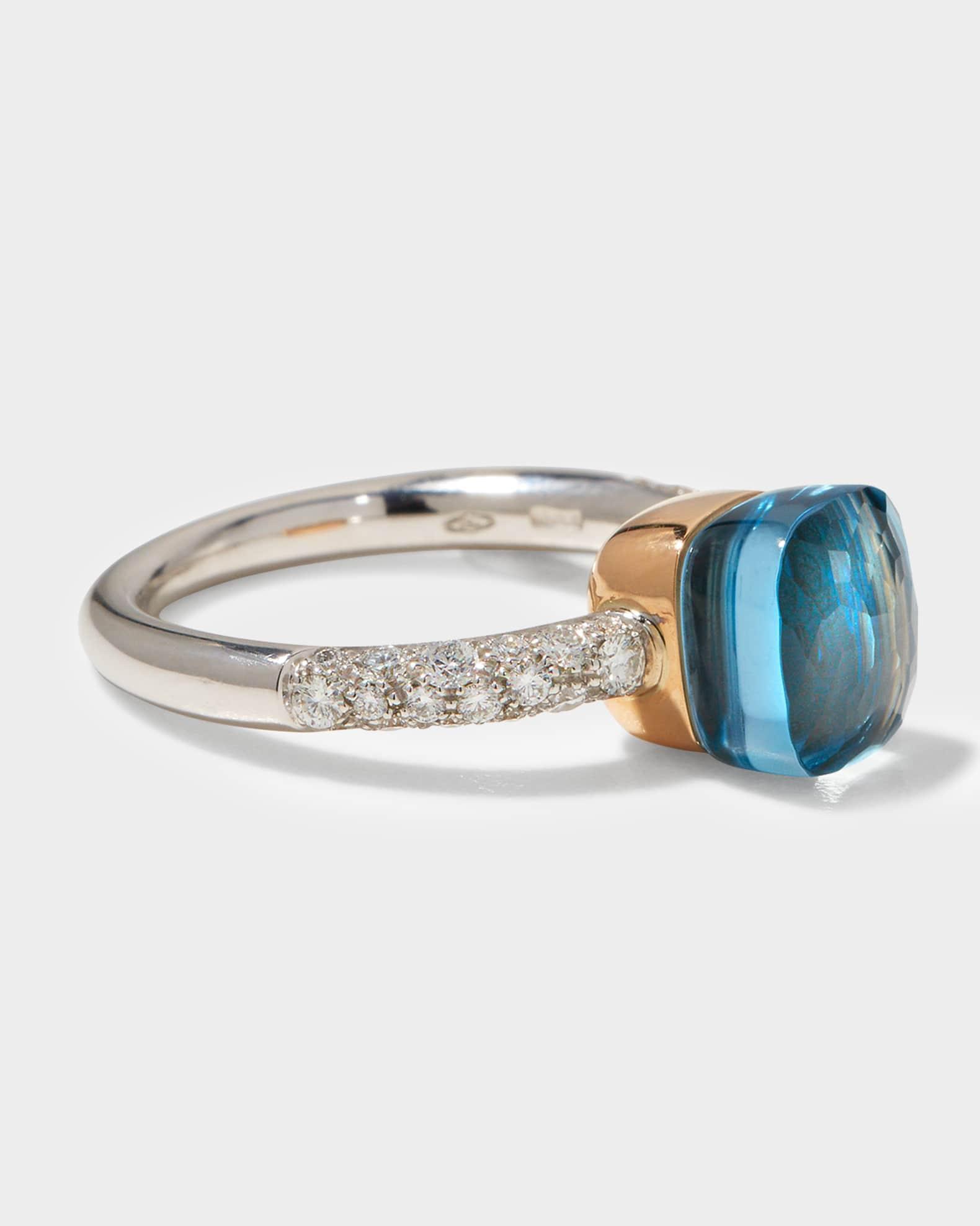 Nudo 18K Gold Ring White Topaz & Diamonds, EU 52 / US 6 Product Image