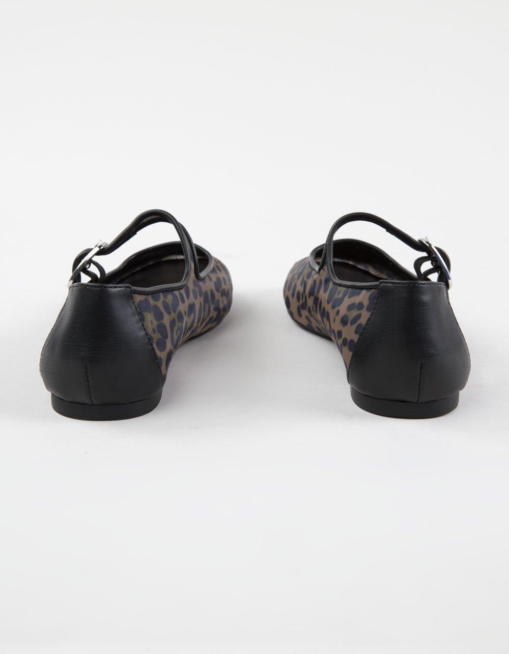 STEVE MADDEN Arlow Leopard Womens Mesh Ballet Flats - LEOPARD Product Image