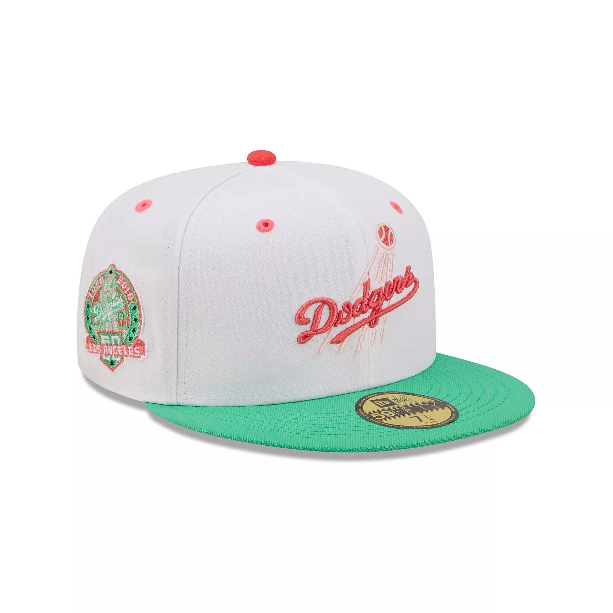 Mens New Era /Green Los Angeles Dodgers 50th Anniversary in Los Angeles Watermelon Lolli 59FIFTY Fitted Hat Product Image