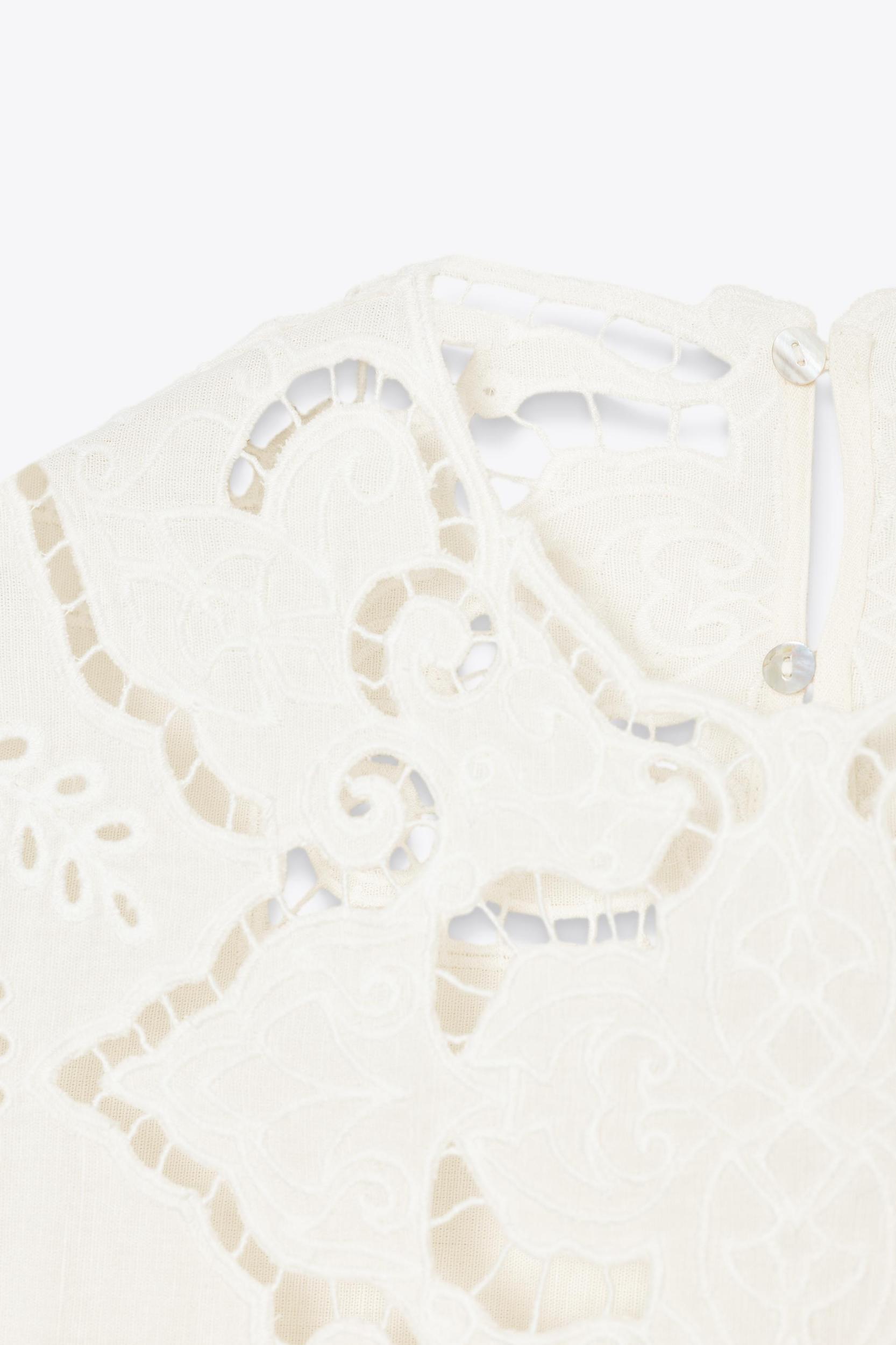 ZW COLLECTION EYELET EMBROIDERED BLOUSE Product Image
