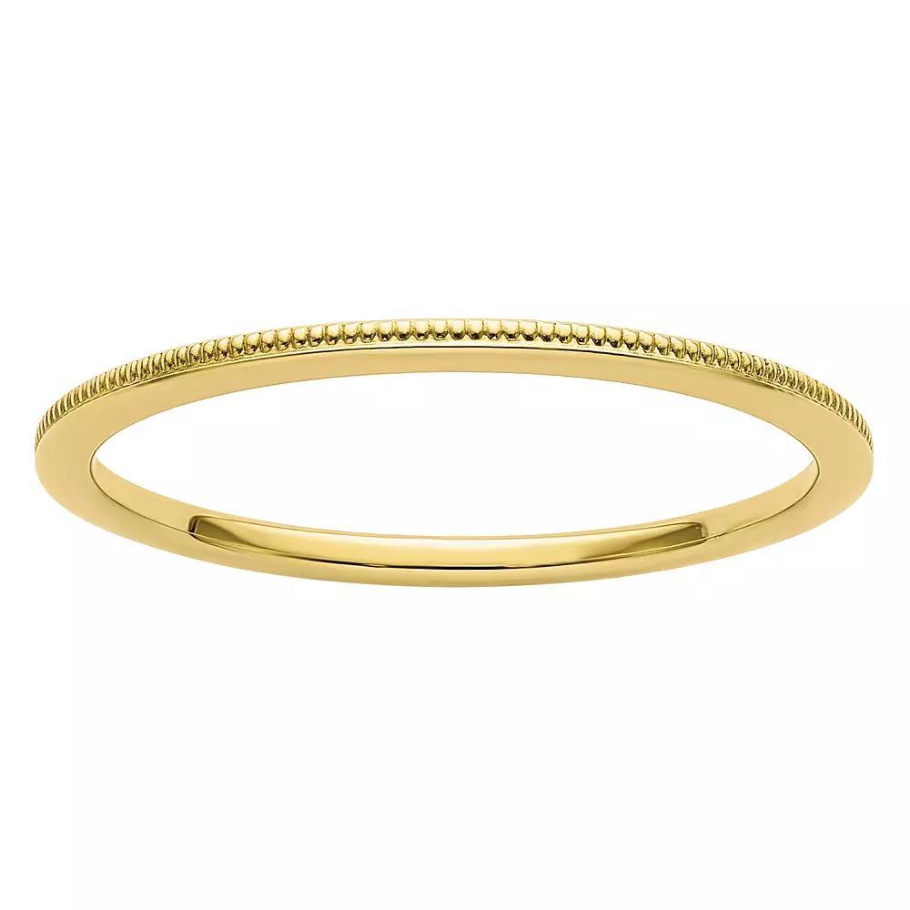 Stacks & Stones 10k Gold 1.2 mm Milgrain Stackable Band, Women's, Size: 6 Product Image