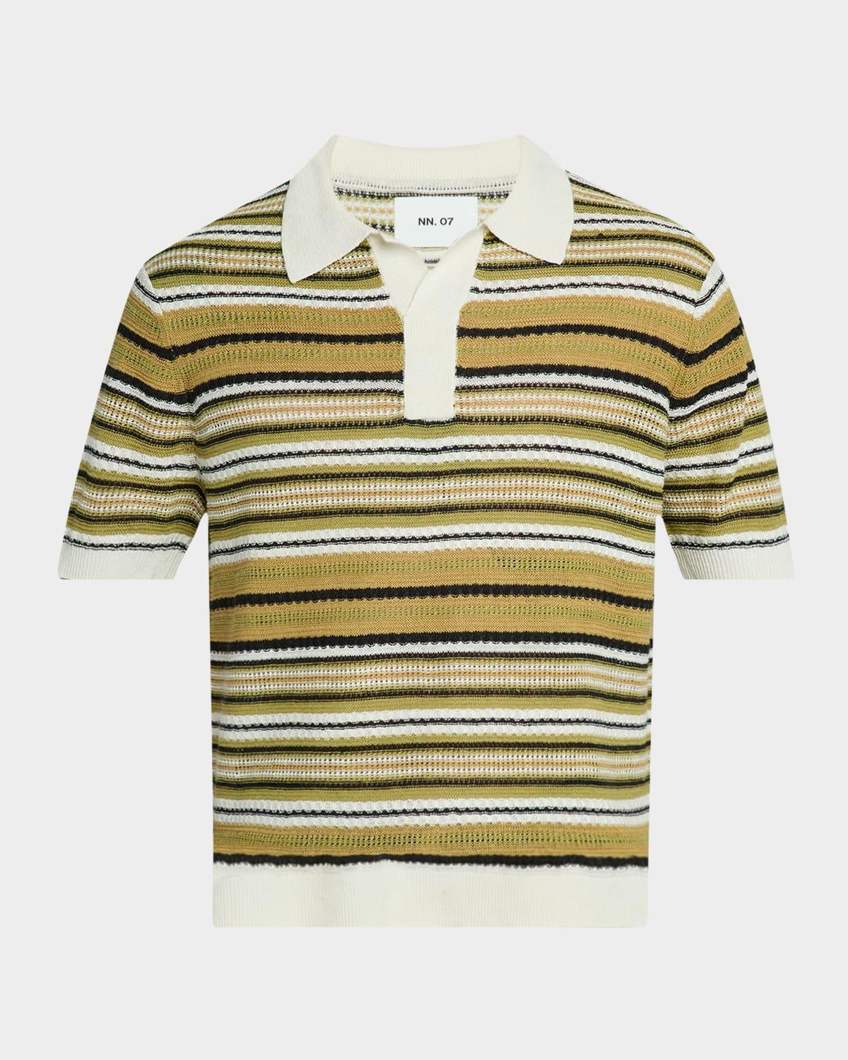 Mens Noam Linen Polo Shirt Product Image
