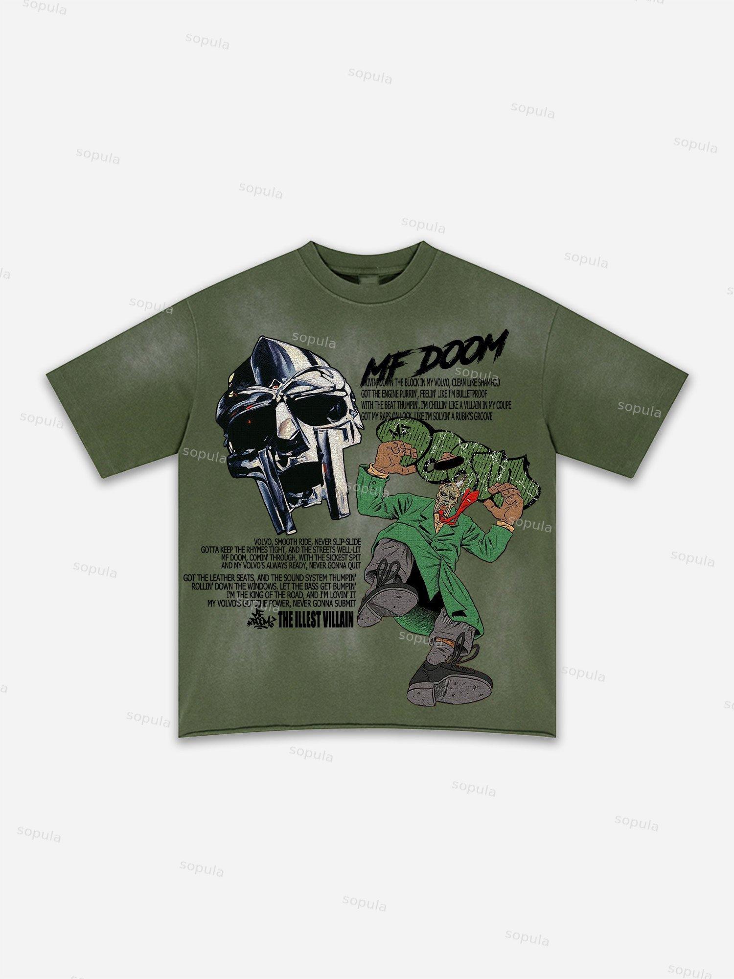 Lips Graphic Print Washed T-shirt Product Image