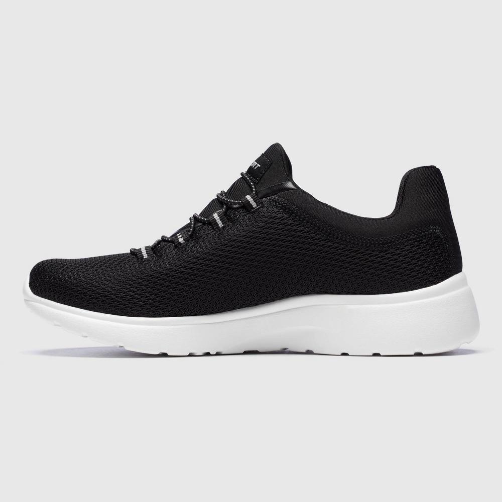 S Sport by Skechers Women's Rummie Pull-On Sneakers - Black 9.5: Slip-On, Cushioned Insole, Machine Washable, Flexible Outsole Product Image