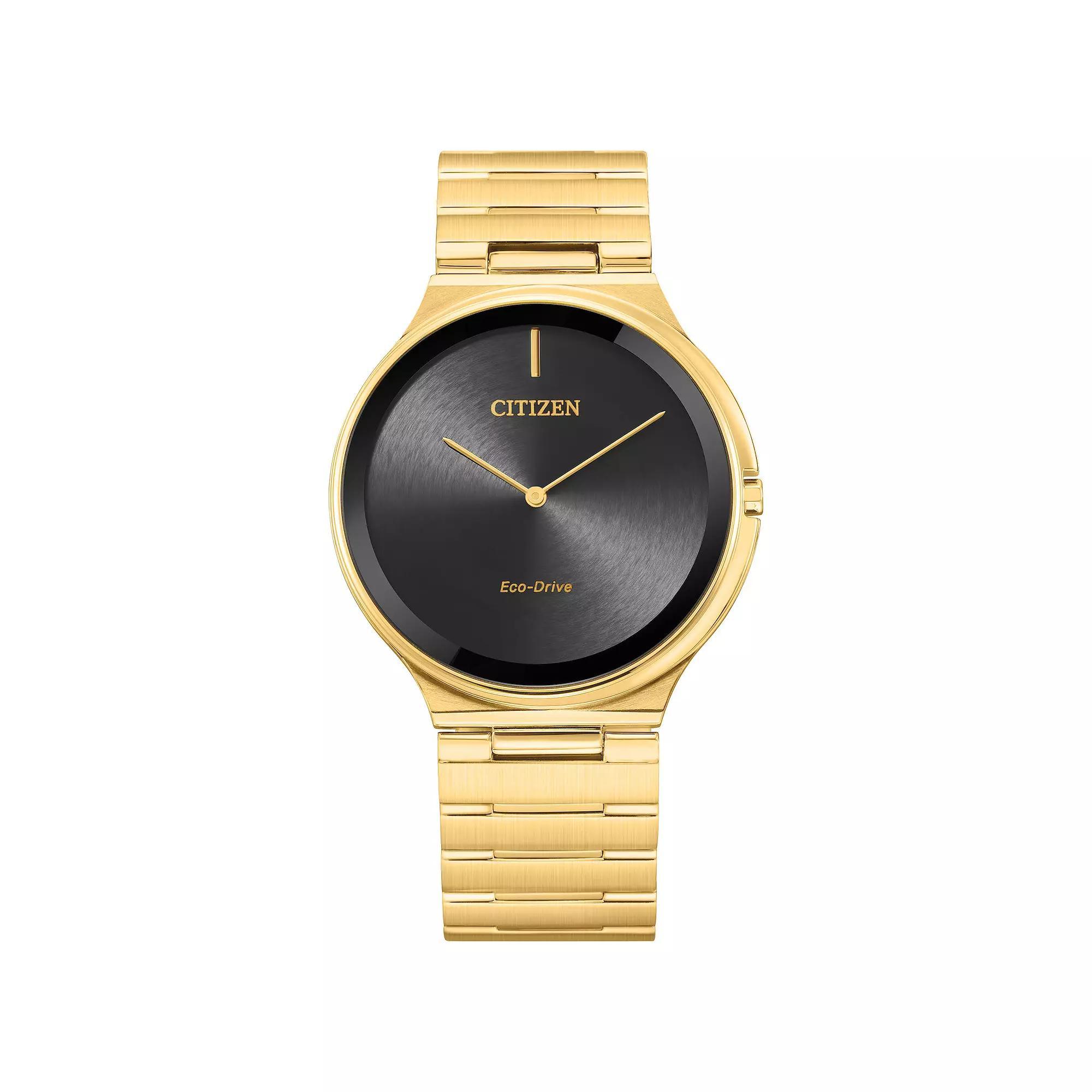 Citizen Eco-Drive Mens Stiletto Gold-Tone Stainless Steel Bracelet Watch - AR3112-57E Product Image
