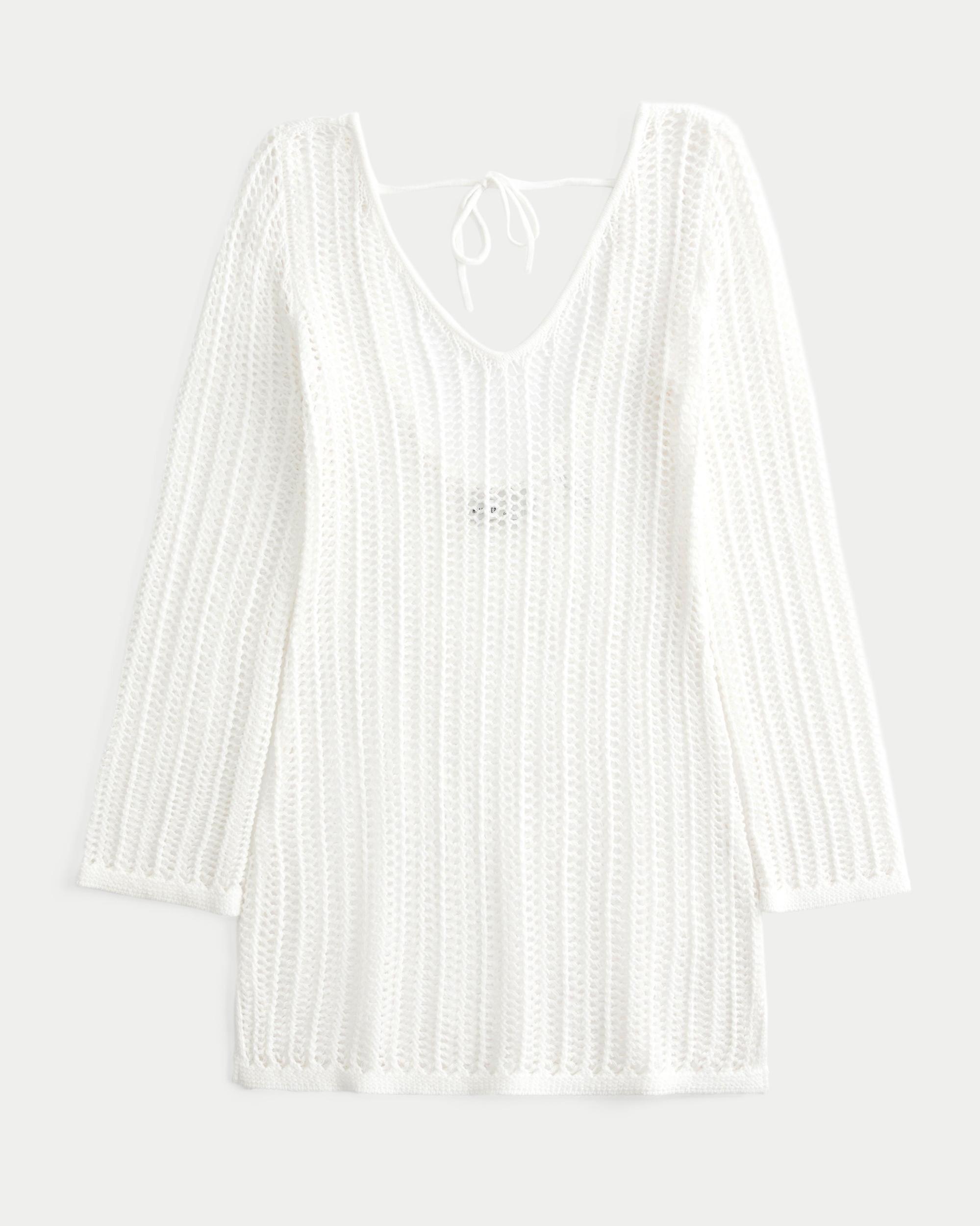 Crochet-Style Cover Up Dress Product Image