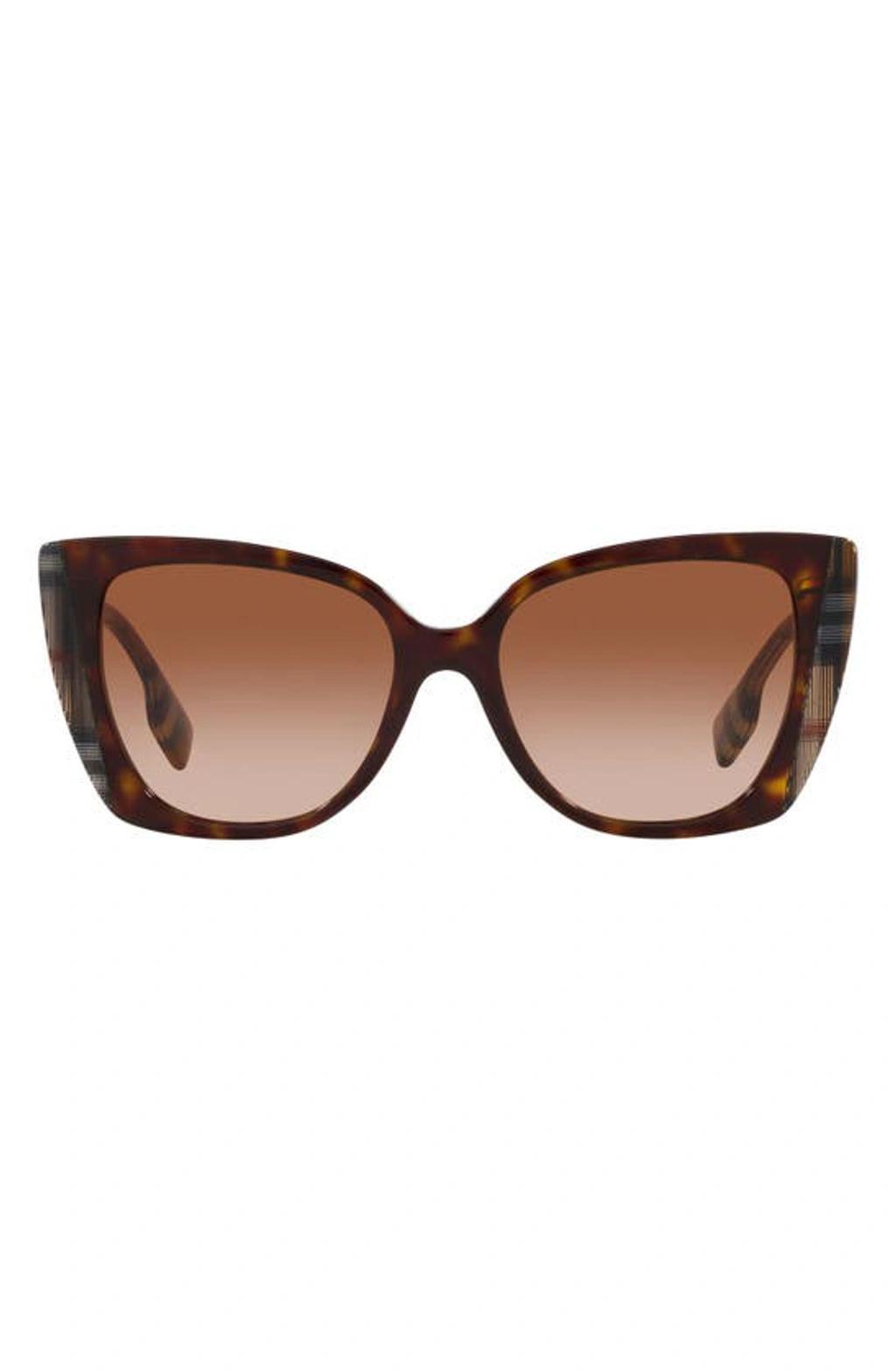 Burberry Womens BE4393 54mm Plaid Cat Eye Sunglasses Product Image