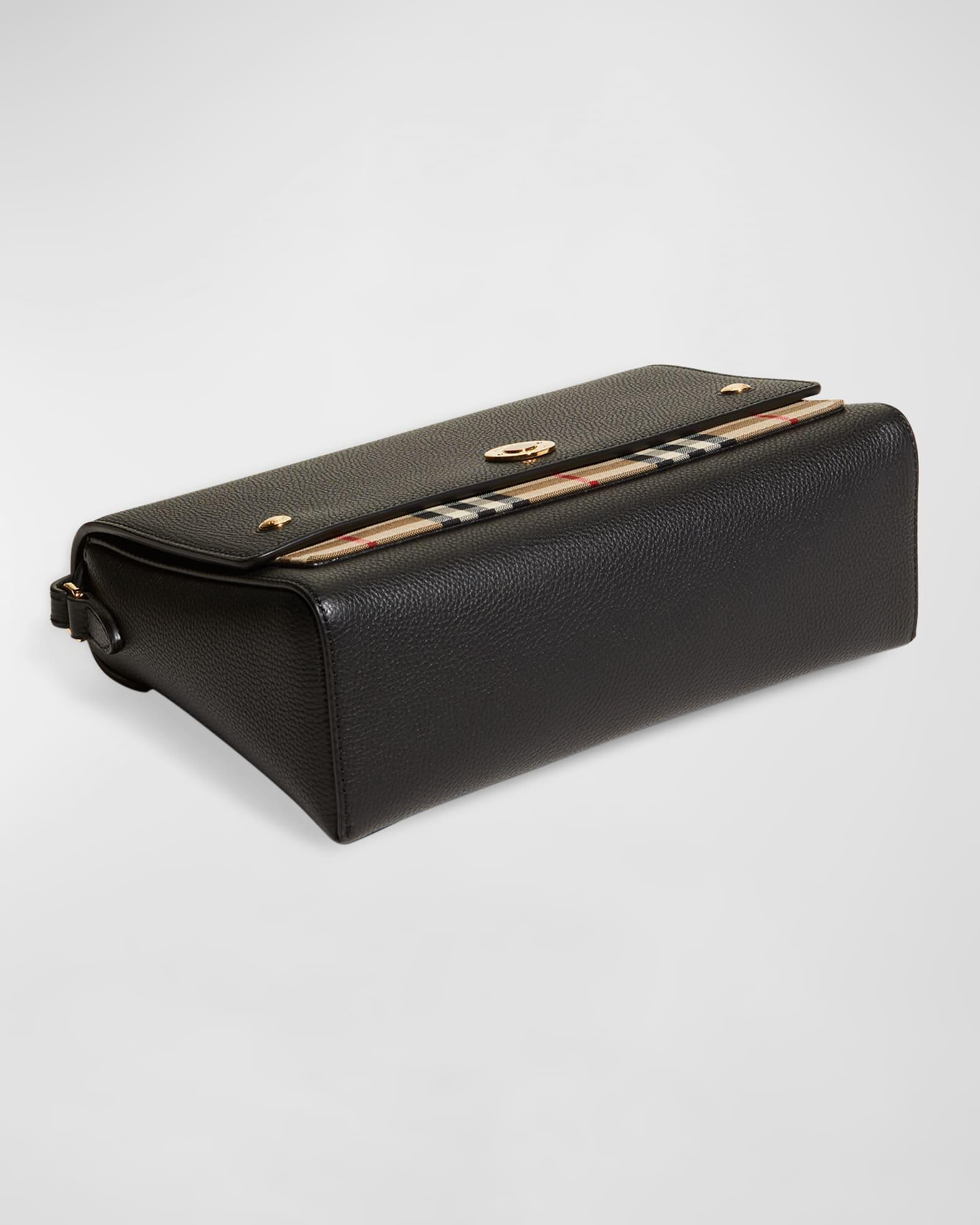 Womens Medium Note Leather & Vintage Check Crossbody Bag Product Image