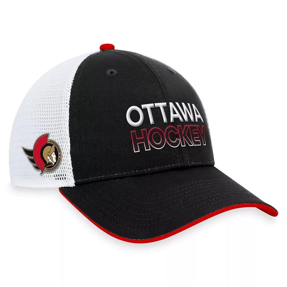 Men's Fanatics Branded  Black Ottawa Senators Authentic Pro Rink Trucker Adjustable Hat, Sen Black Product Image