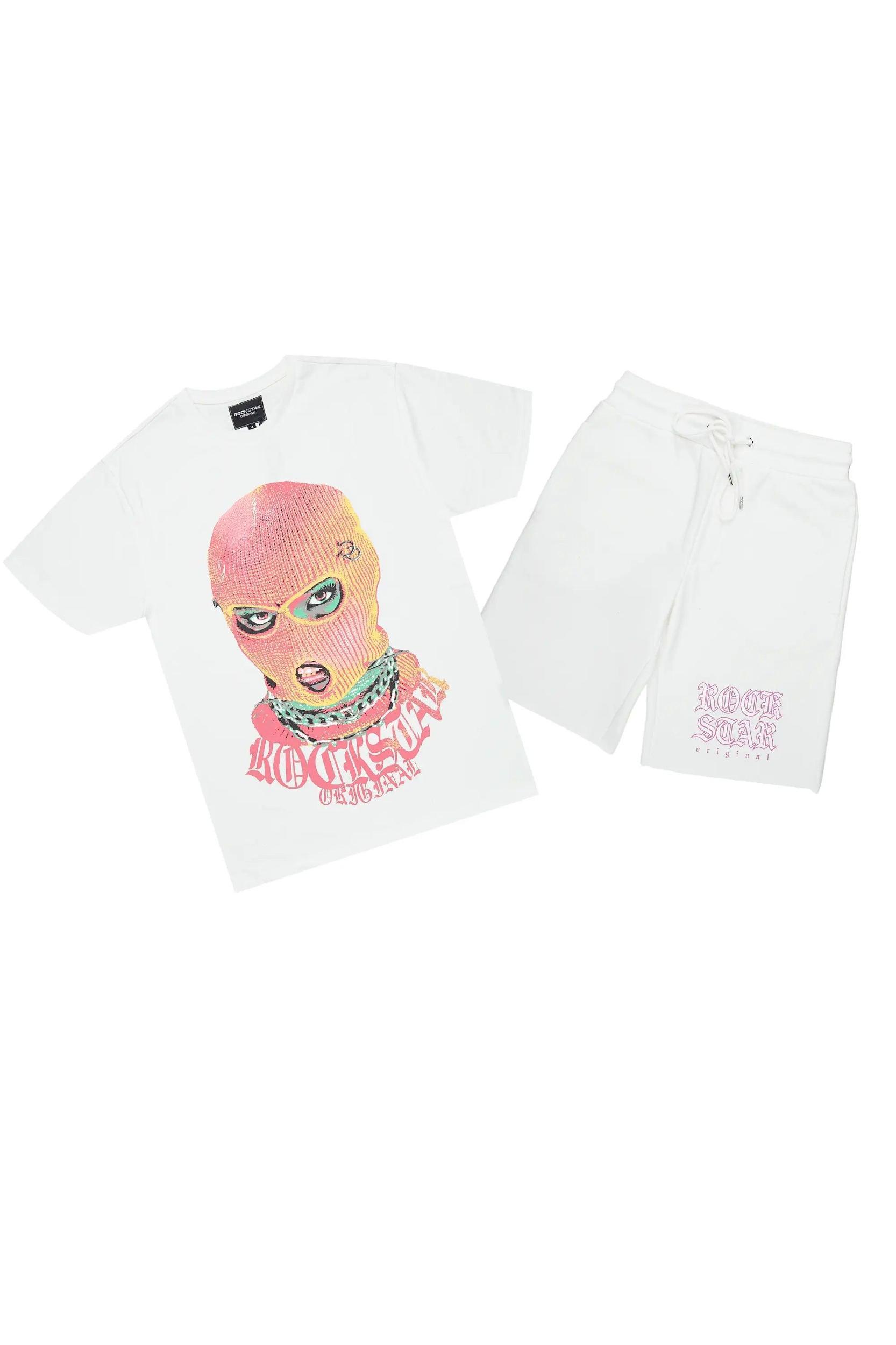 Murdra White T-Shirt/Short Set Male Product Image