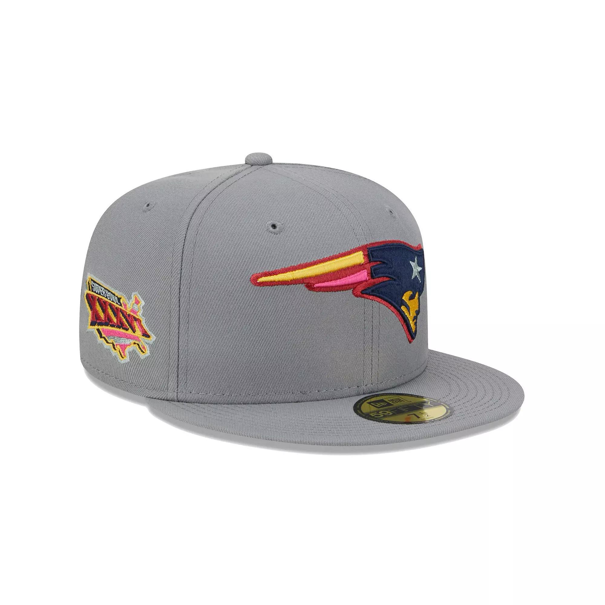 Men's New Era Gray New England Patriots Color Pack 59FIFTY Fitted Hat, Size: 7 1/4, Grey Product Image