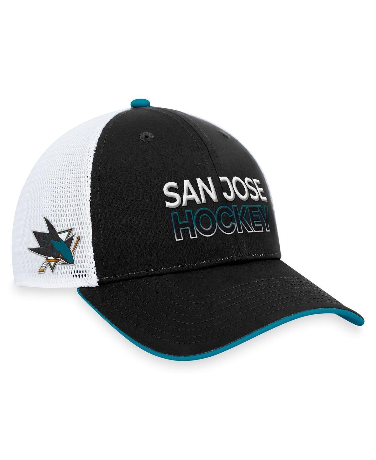 Men's Fanatics Branded  Black San Jose Sharks Authentic Pro Rink Trucker Adjustable Hat, Sks Black Product Image