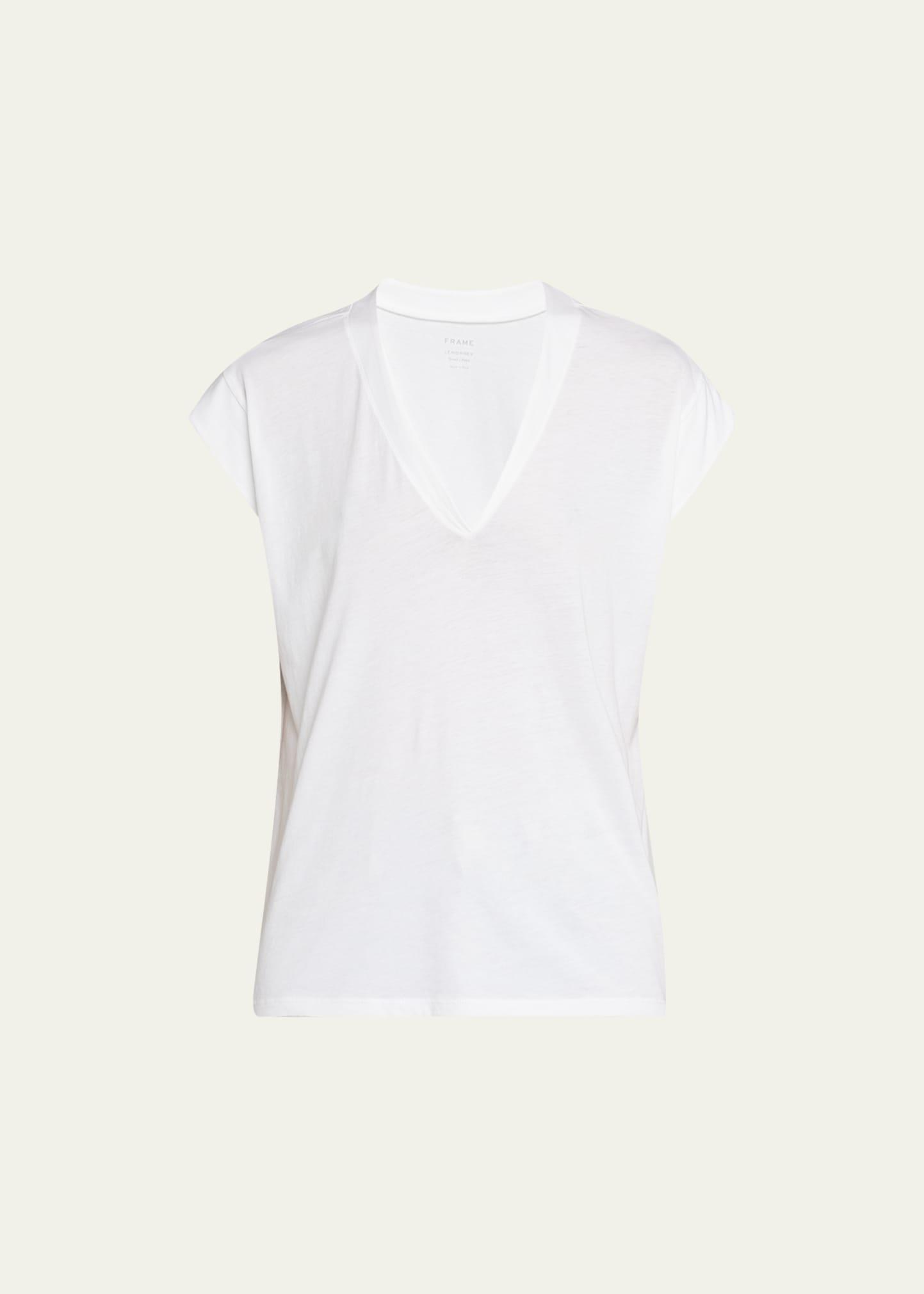 Frame Le Mid Rise V-Neck Tee Product Image
