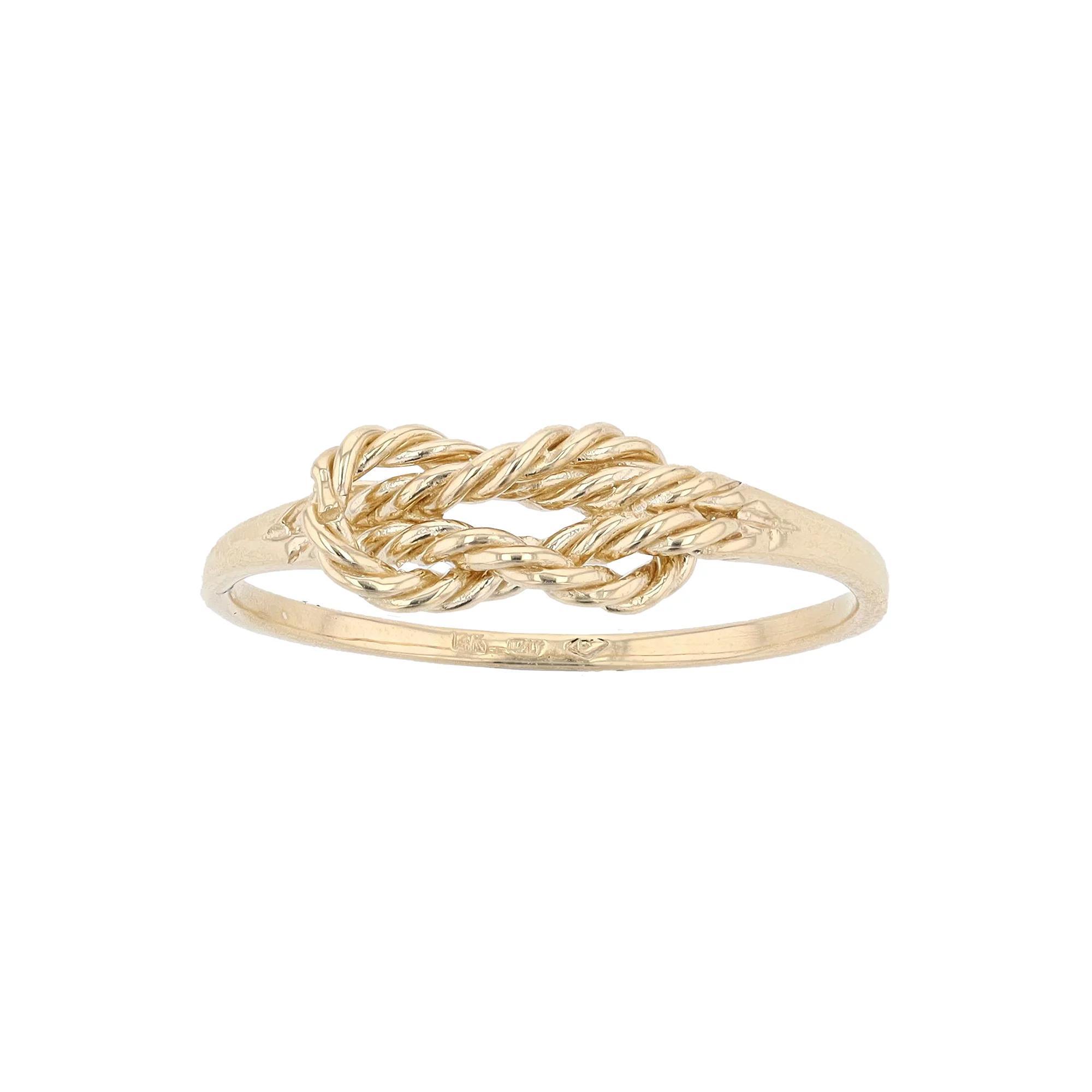 Au Naturale 14k Gold Twisted Love Knot Ring, Women's, Size: 7 Product Image