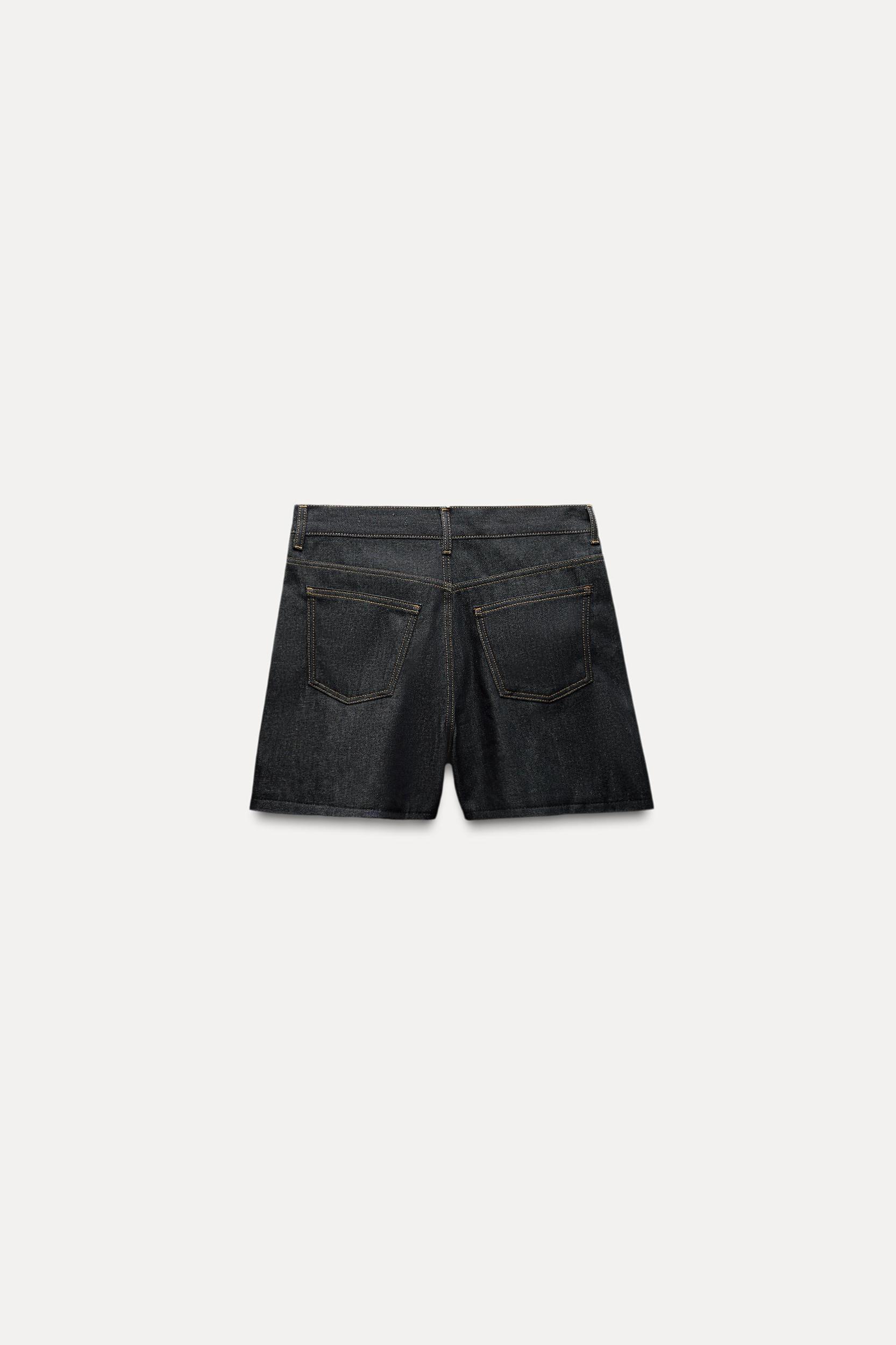 MID WAIST DENIM SHORTS ZW COLLECTION Product Image