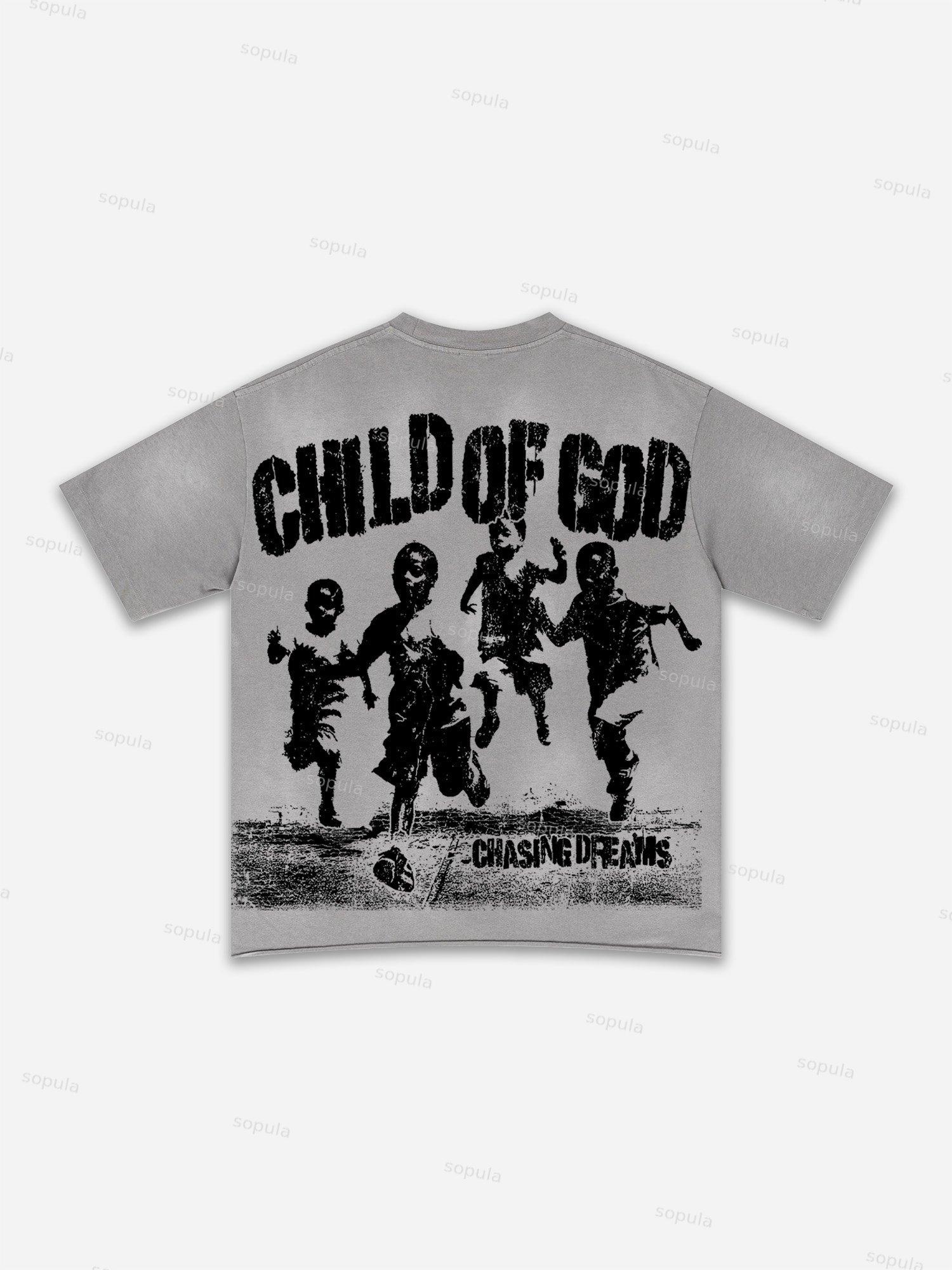 Lips Graphic Print Washed T-shirt Product Image