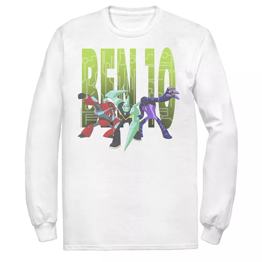 Men's Ben 10 Aliens Digital Trinity Tee, Size: XL, White Product Image