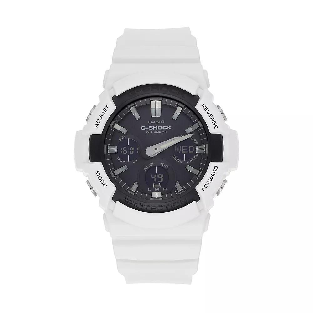Casio Men's G-Shock Analog-Digital Tough Solar Watch - GAS100B-7A, Size: XL, White Product Image