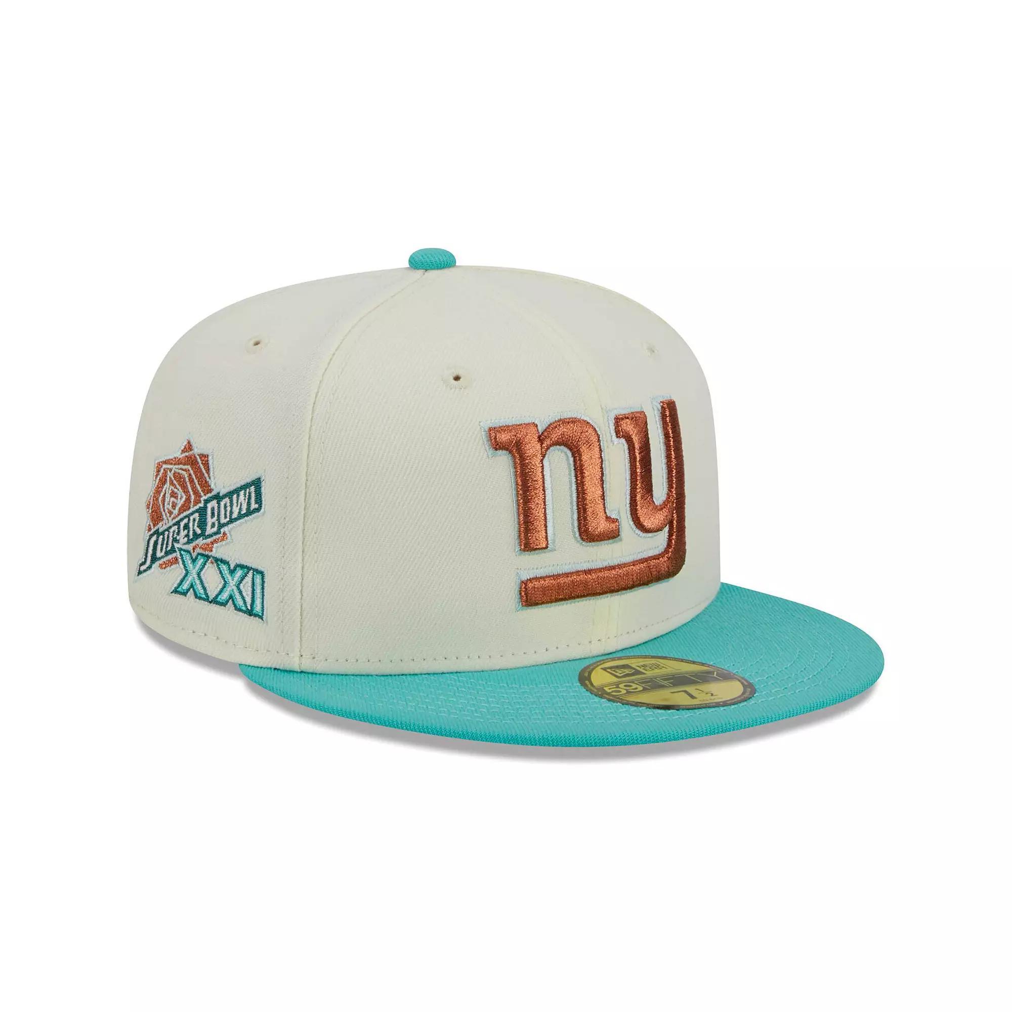 Men's New Era Cream/Mint New York Giants City Icon 59FIFTY Fitted Hat, Size: 7 7/8, Beige Product Image