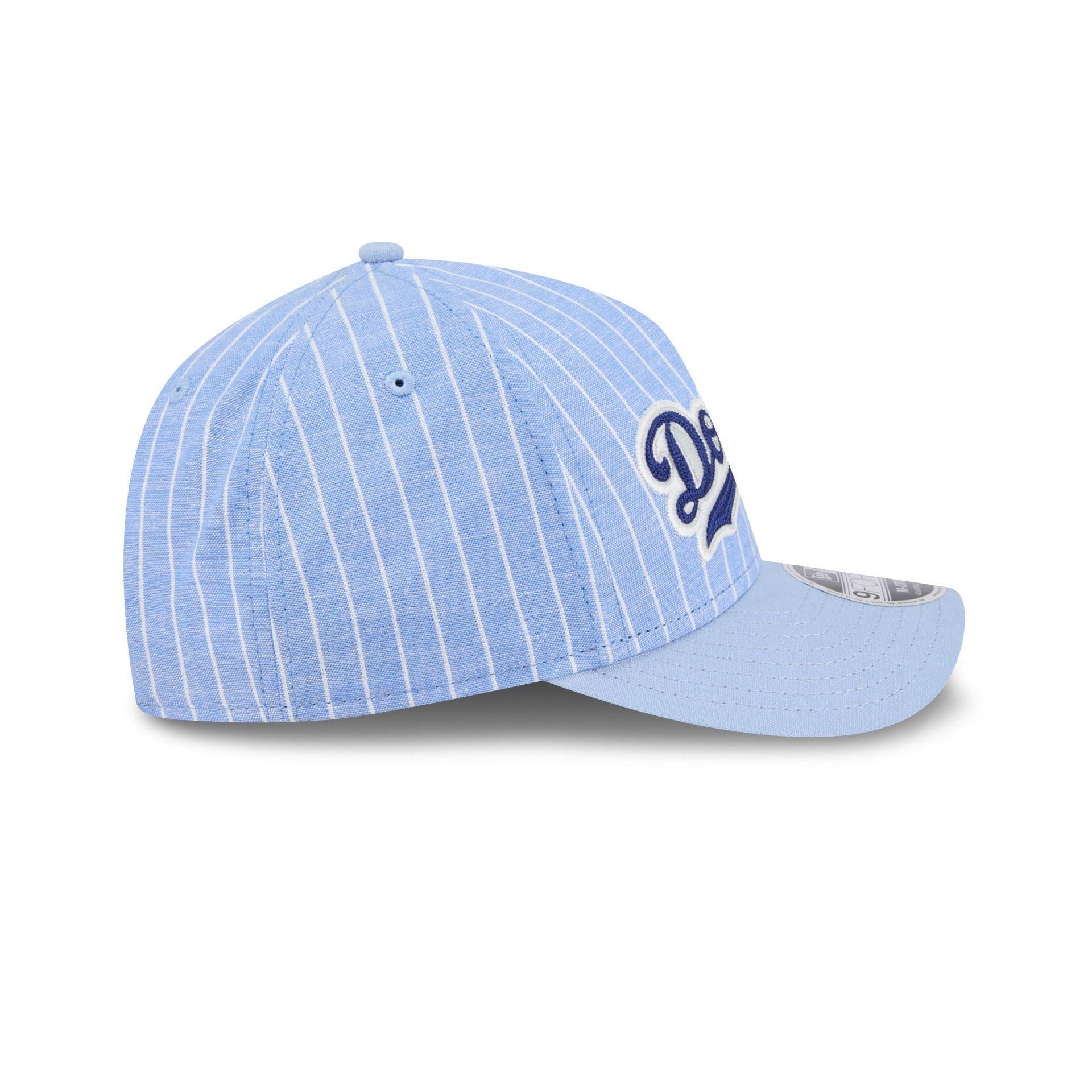 Texas Rangers Pinstripe Linen 9FORTY M-Crown A-Frame Snapback Hat Male Product Image