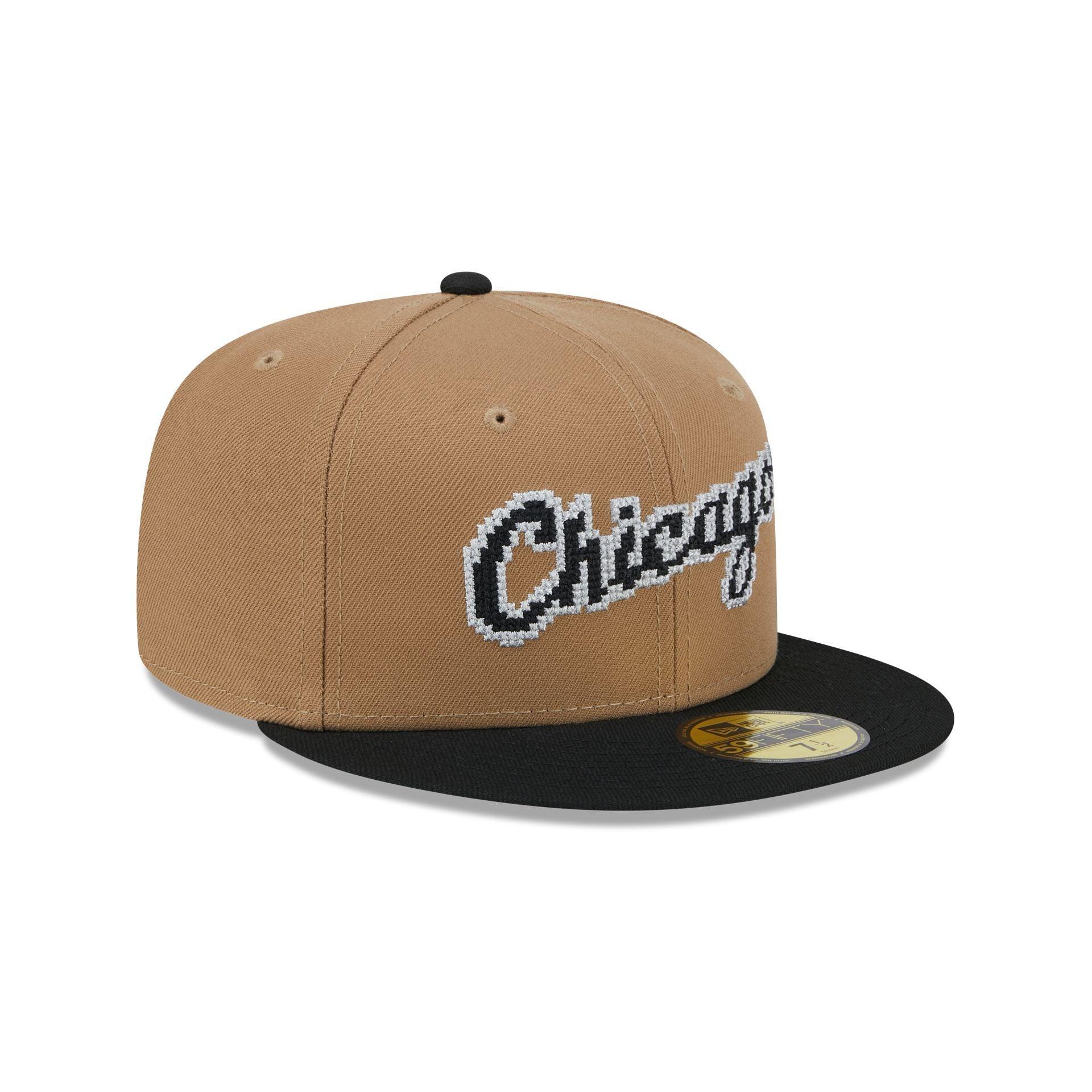 Chicago White Sox Classic 8-Bit Wordmark 59FIFTY Fitted Hat Male Product Image