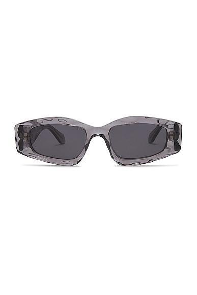 Wavy Acetate Rectangle Sunglasses Product Image