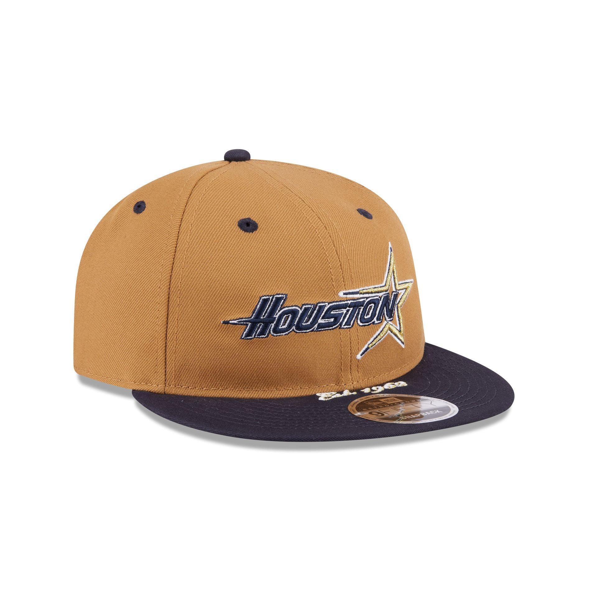 Houston Astros Wheat Retro Crown 9FIFTY Snapback Hat Male Product Image