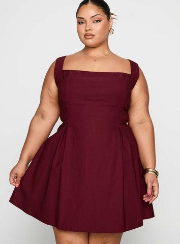 Xanthus Mini Dress Red Curve Product Image