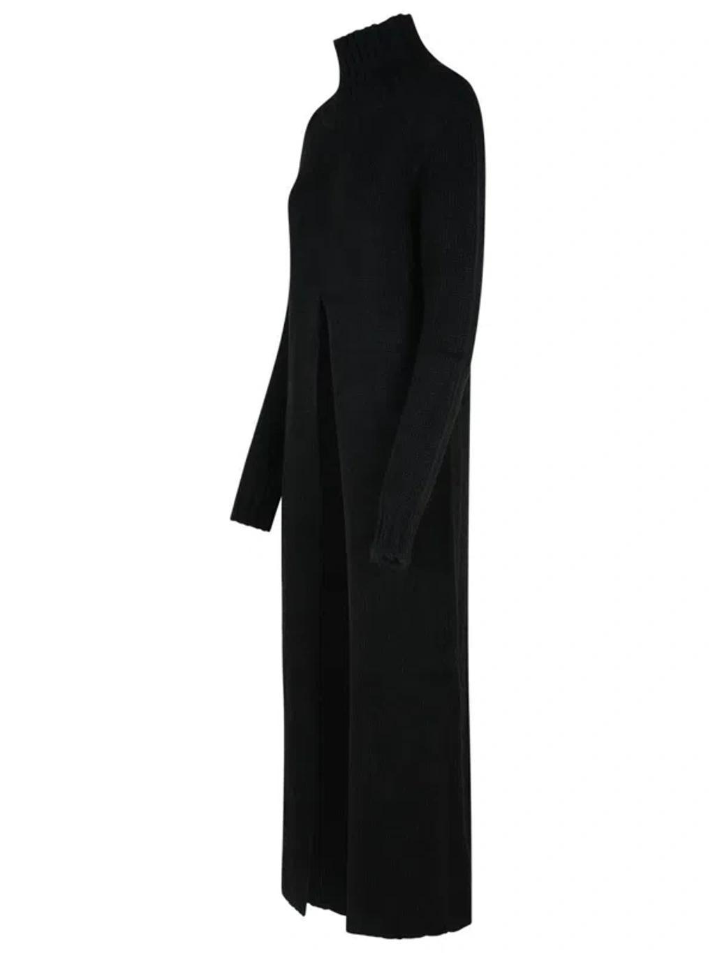 JIL SANDER Black Alpaca Blend Dress Product Image