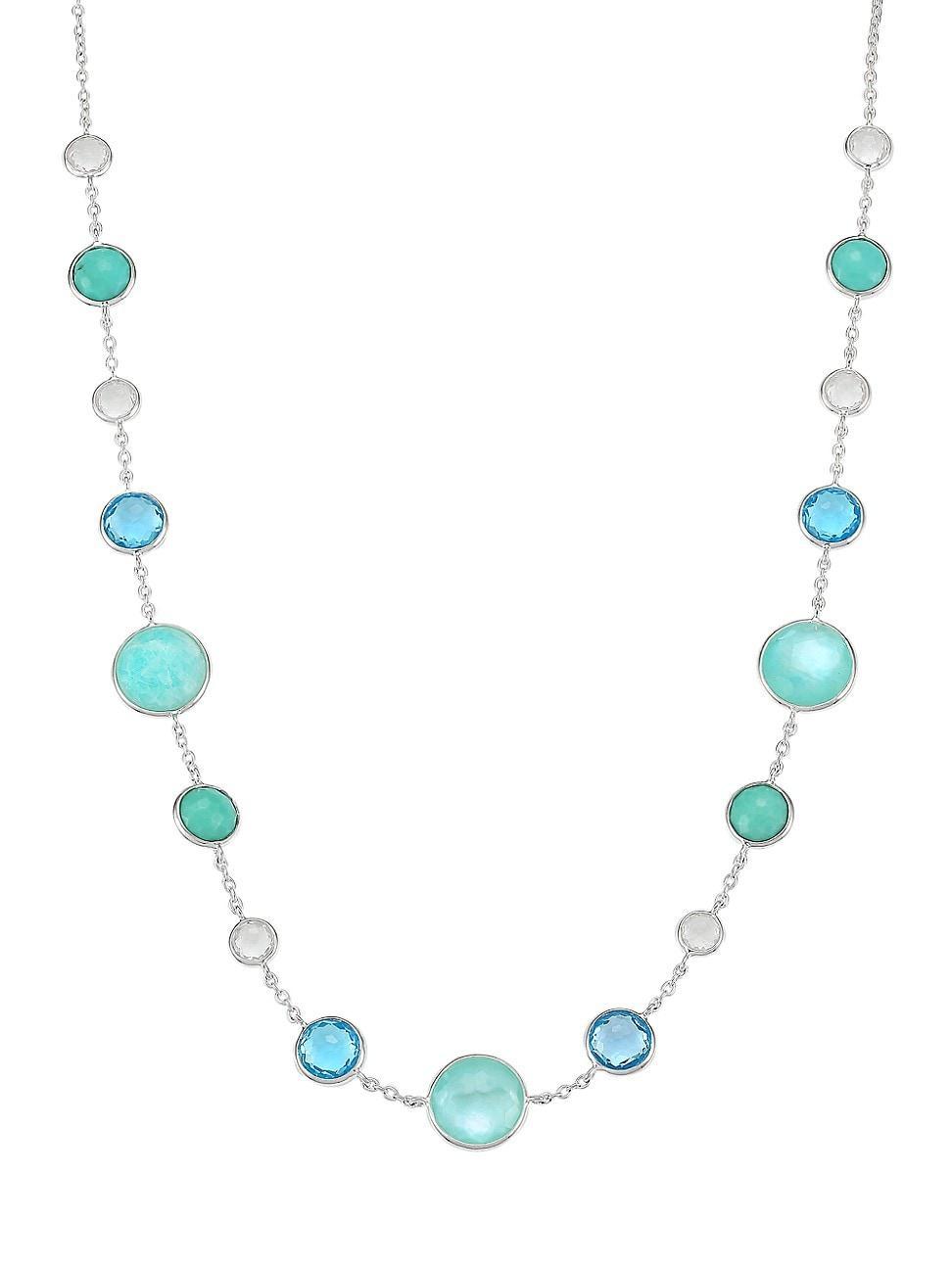 Ippolita Sterling Silver Lollipop Lollitini Blue Gemstone Long Necklace, 36 Product Image