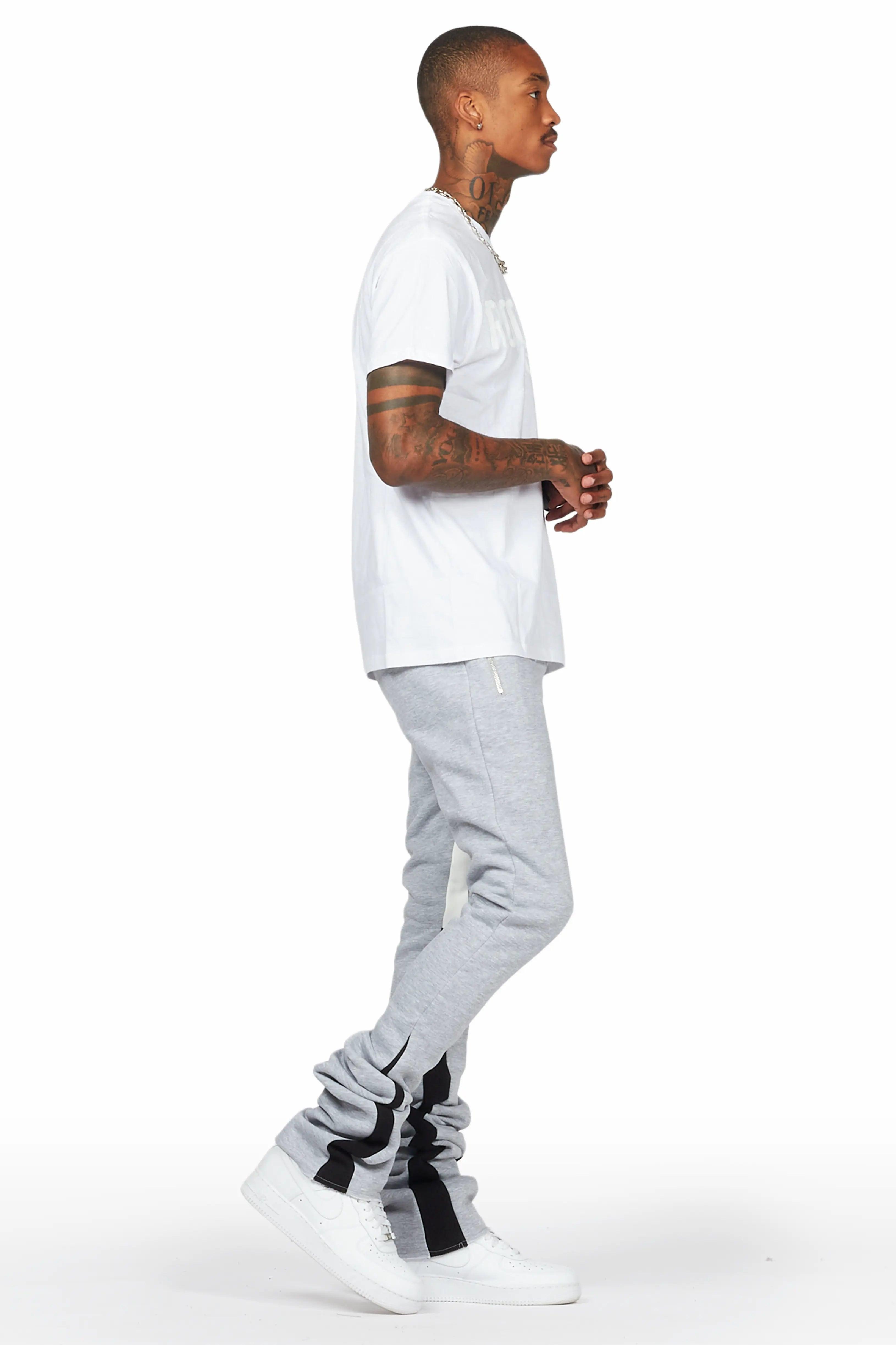 Sana White/Grey T-Shirt/Super Stacked Track Set Male Product Image