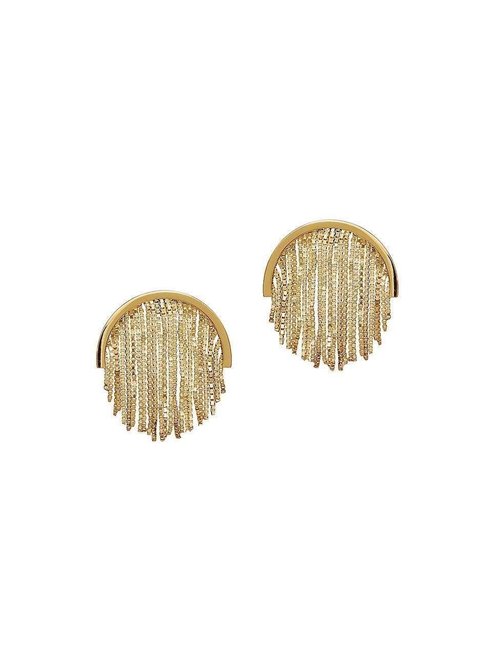Womens Flapper 14K-Gold-Plated Earrings Product Image