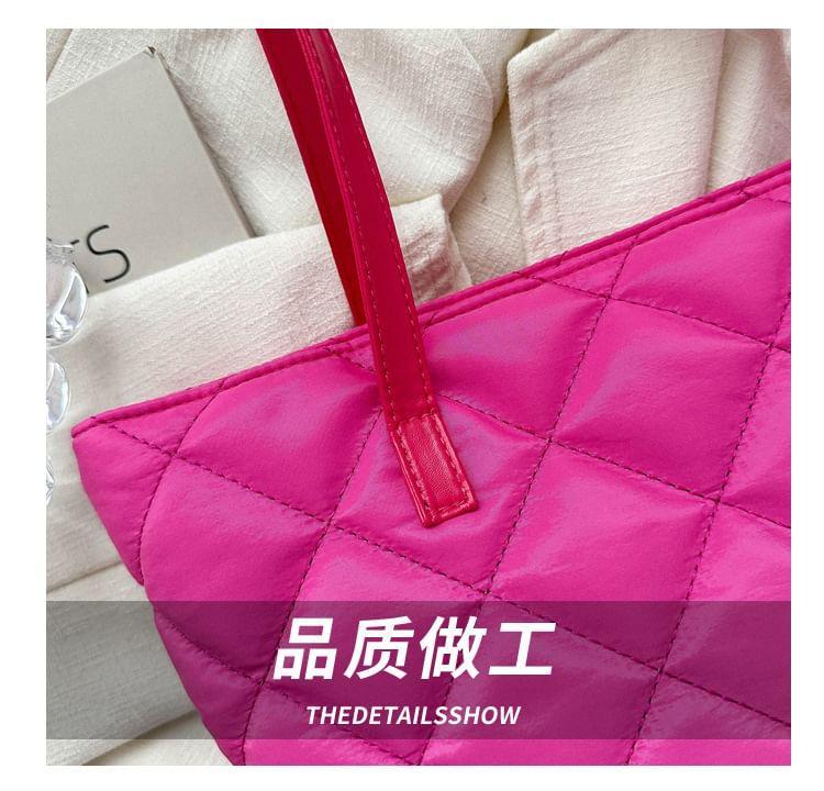 Plain Quilted Tote Bag Product Image