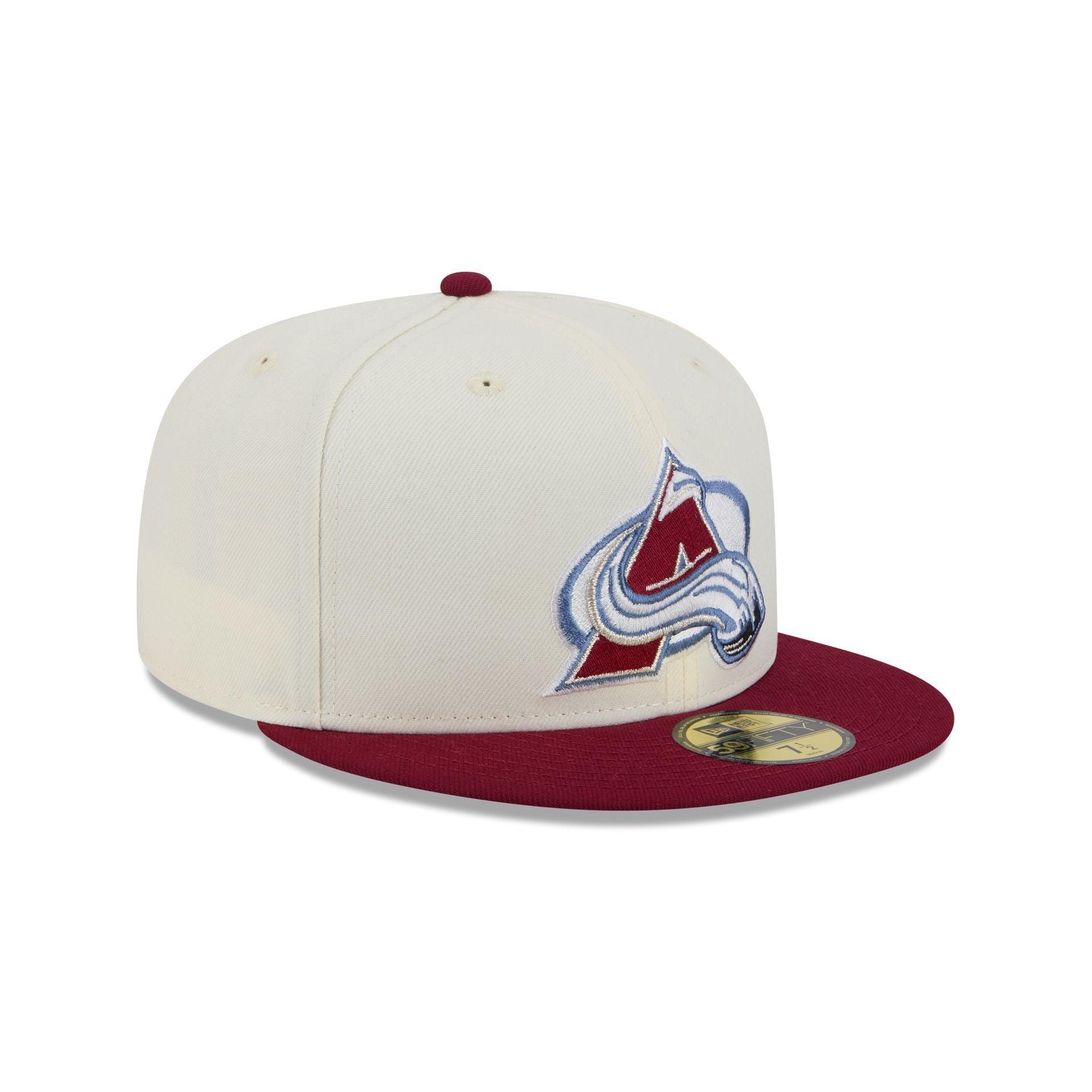 Colorado Avalanche Chrome White 59FIFTY Fitted Hat Male Product Image