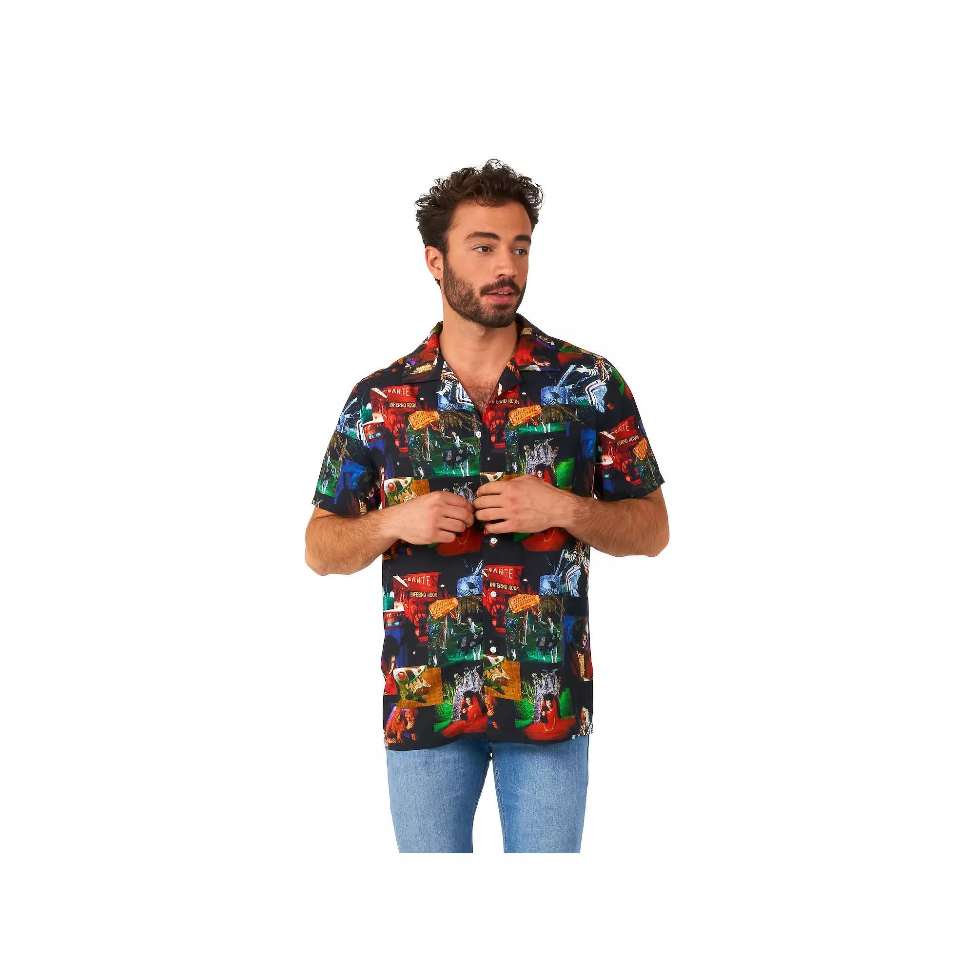 Men's OppoSuits Beetlejoice Halloween Hawaiian Shirt, Size: Medium, Multi Product Image