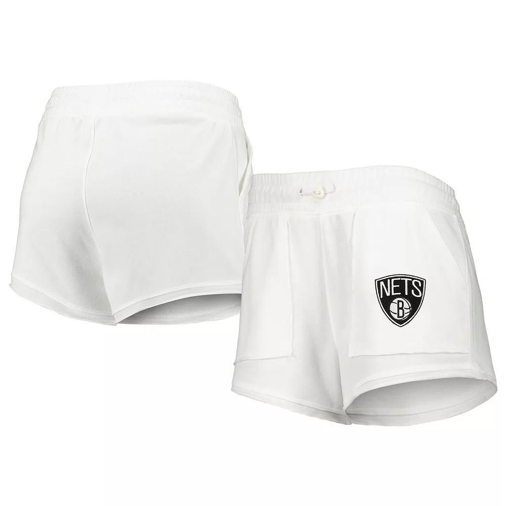 Women's Concepts Sport  White Brooklyn Nets Sunray Shorts, Size: XL Product Image