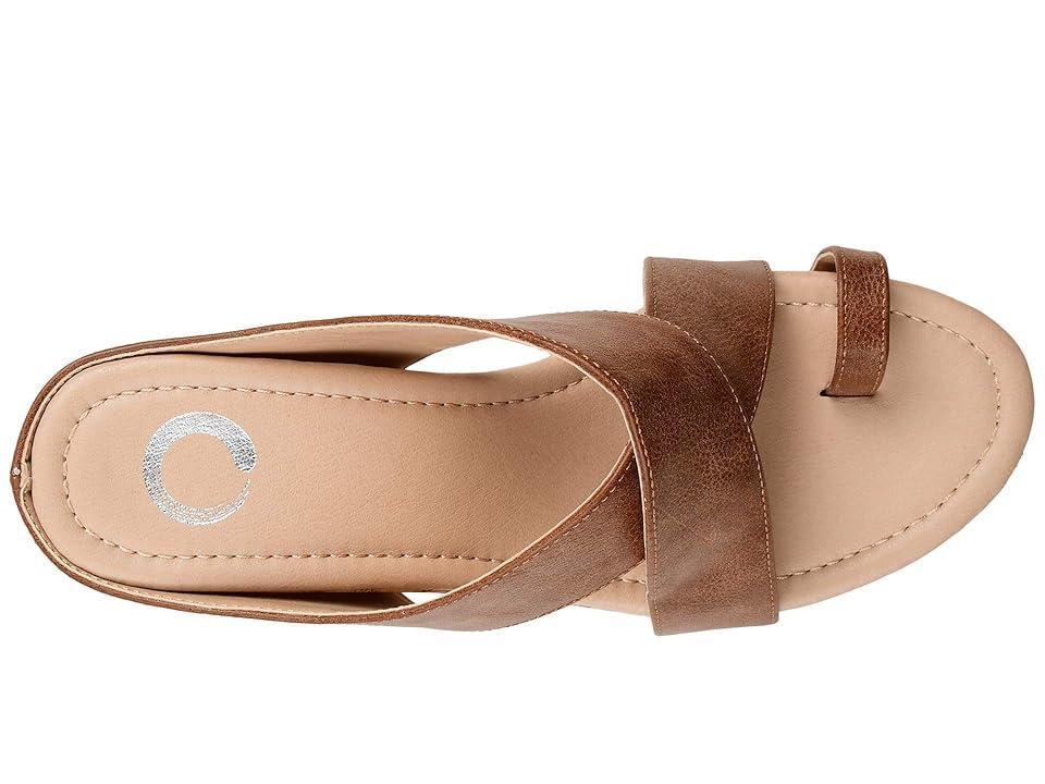 Journee Rayna Womens Wedge Sandals Blue Product Image