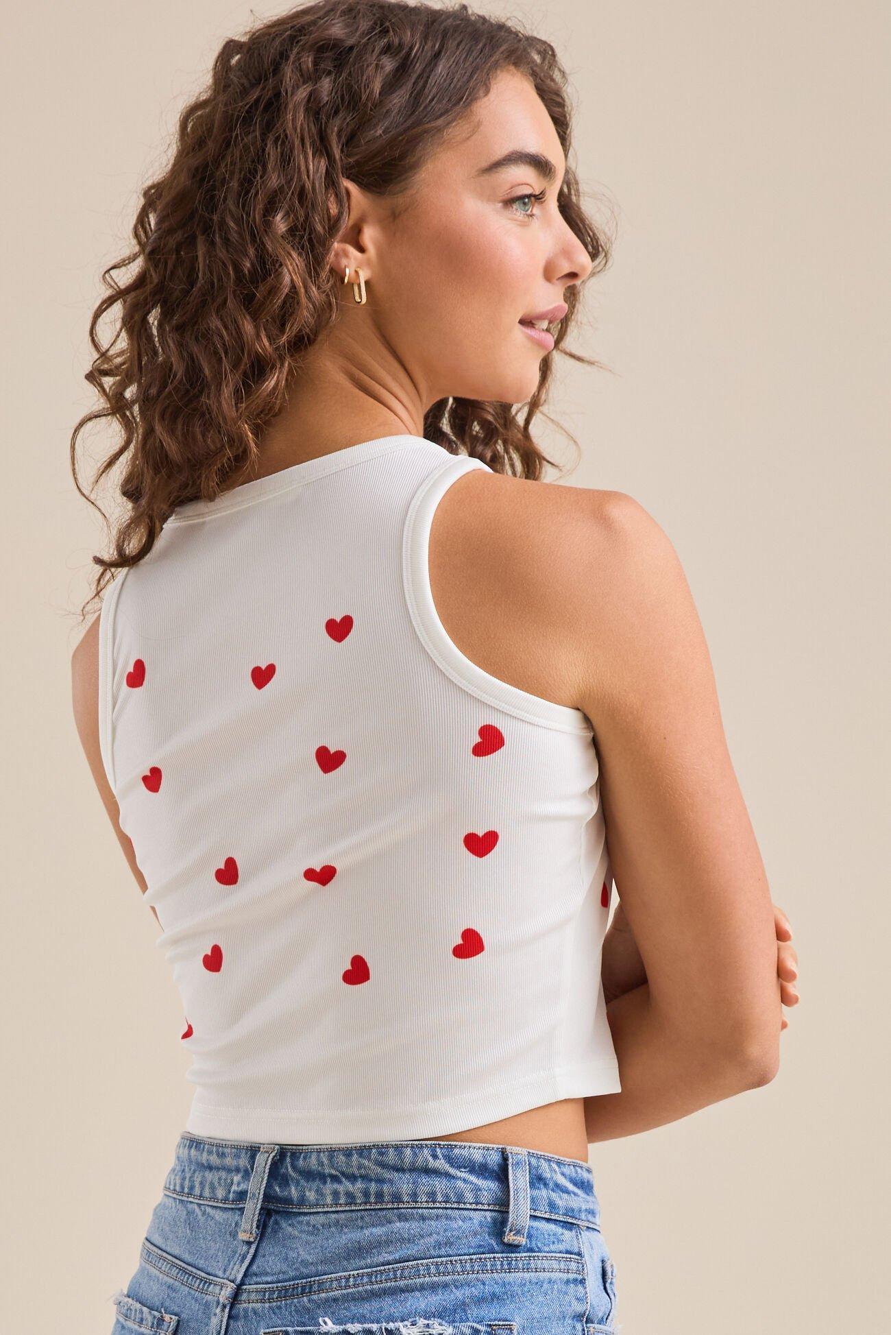 Jenn Hearts Cropped Tank Product Image