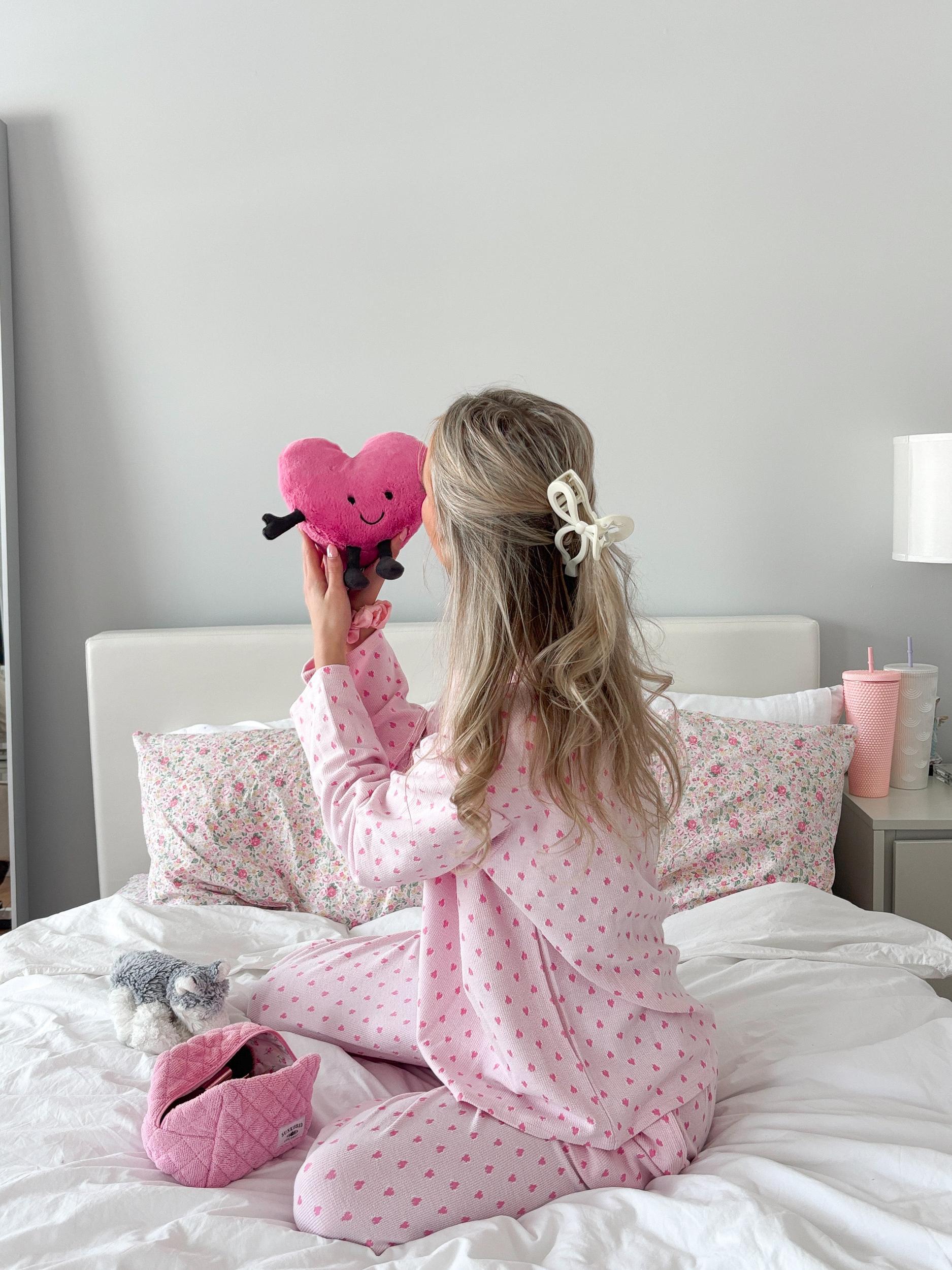 Heart Long Sleeve Pajama Top Product Image