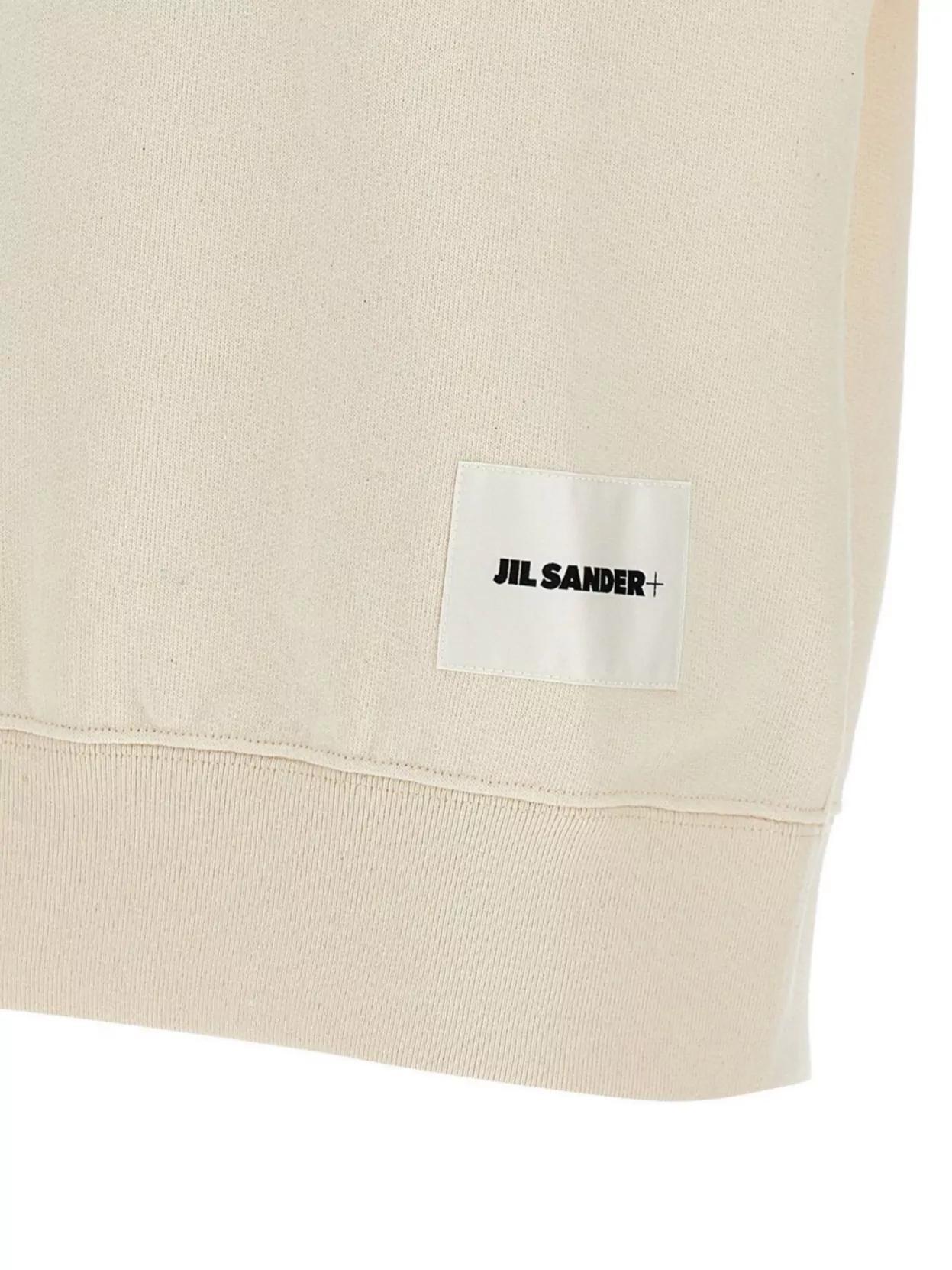 JIL SANDER Logo-patch Short-sleeved T-shirt In Beige Product Image