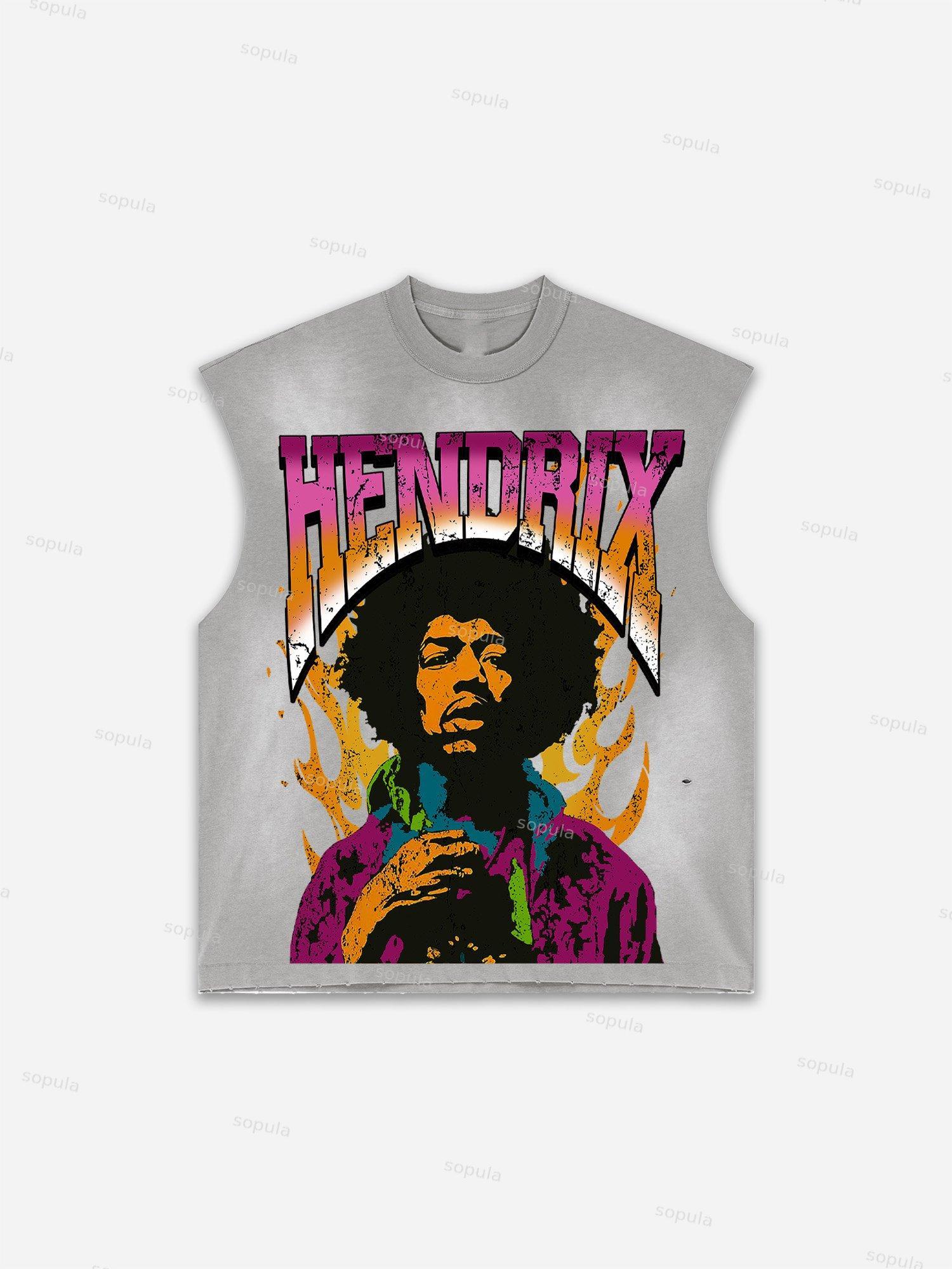 Men's Washed Streets Don't Lie Retro Big Head Graphic Tank Top Product Image