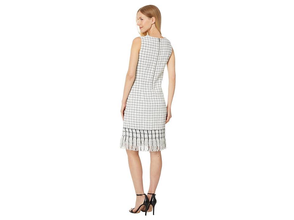 Womens Grid Fringe Knee-Length Dress Product Image