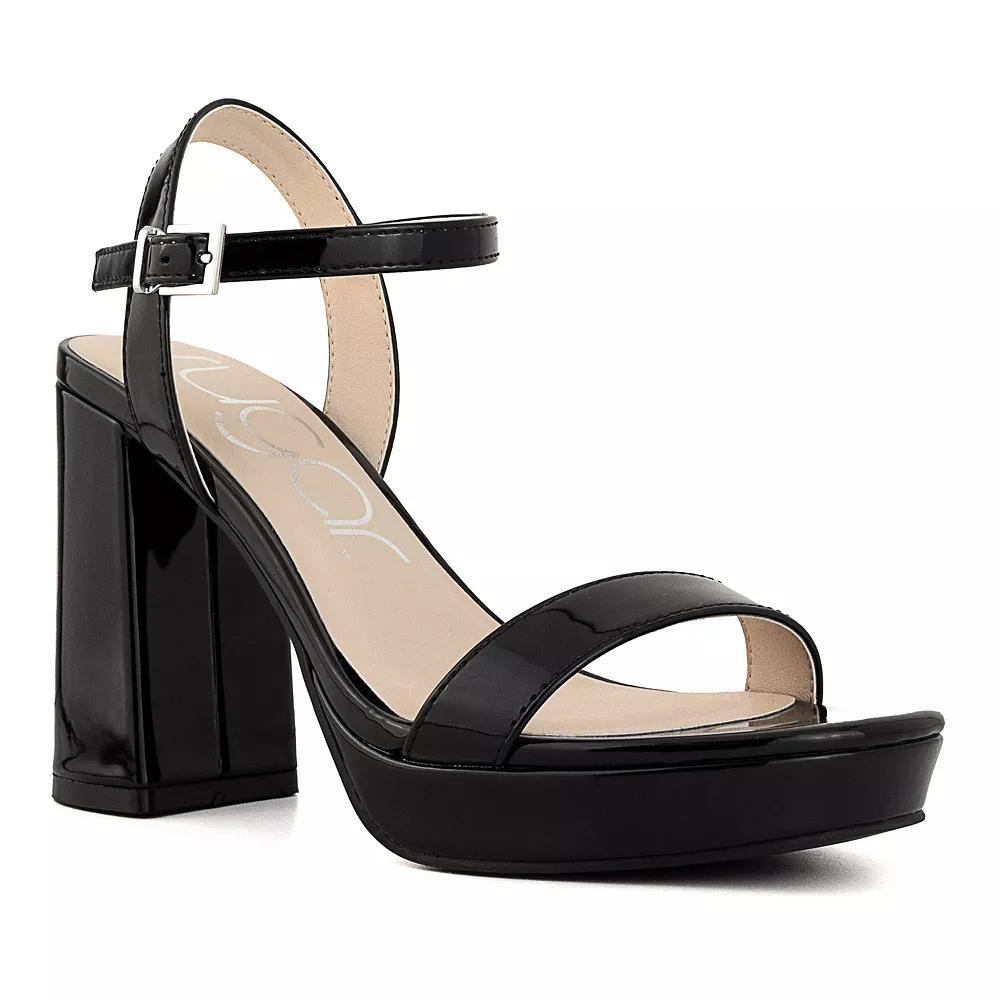 sugar Platform High Heel Women's Dress Sandal, Size: 9.5, Black Patent Product Image