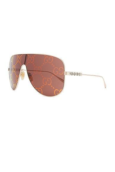 Womens Lettering 99MM Mask Sunglasses Product Image