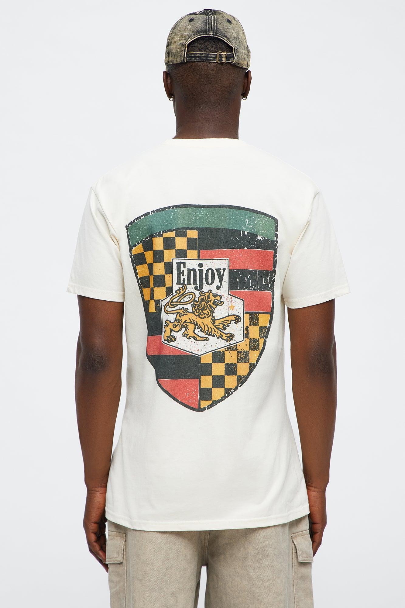 Enjoy Finer Things In Life Short Sleeve Tee - Off White Product Image